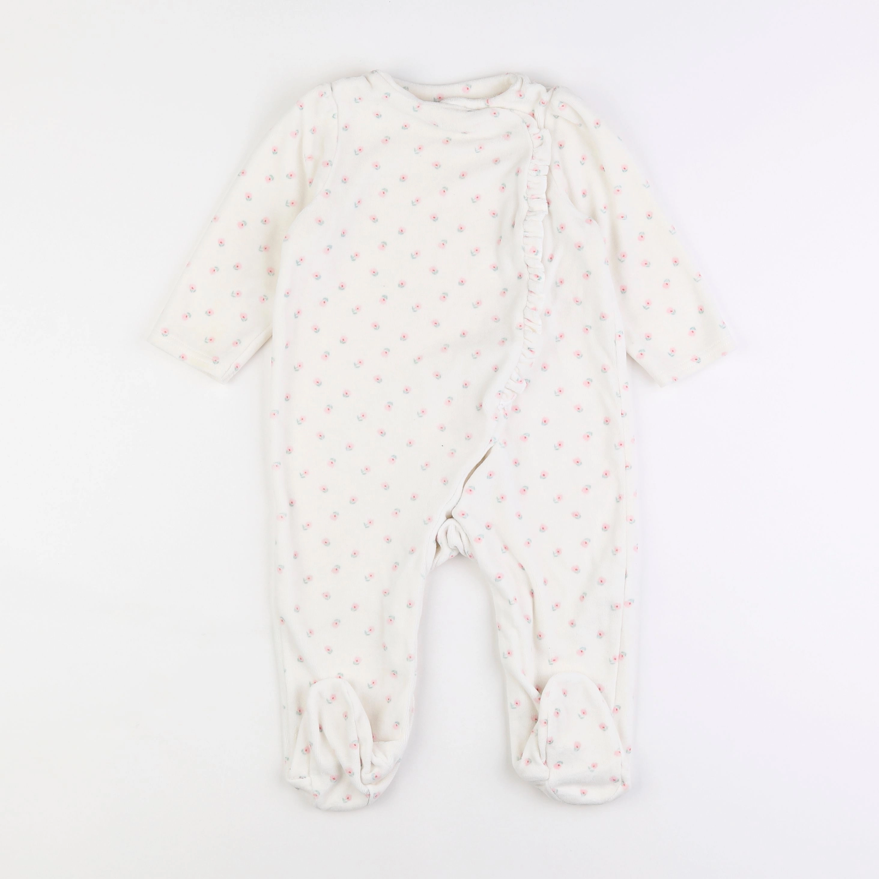 Tape à l'oeil - pyjama velours blanc, rose - 2 ans