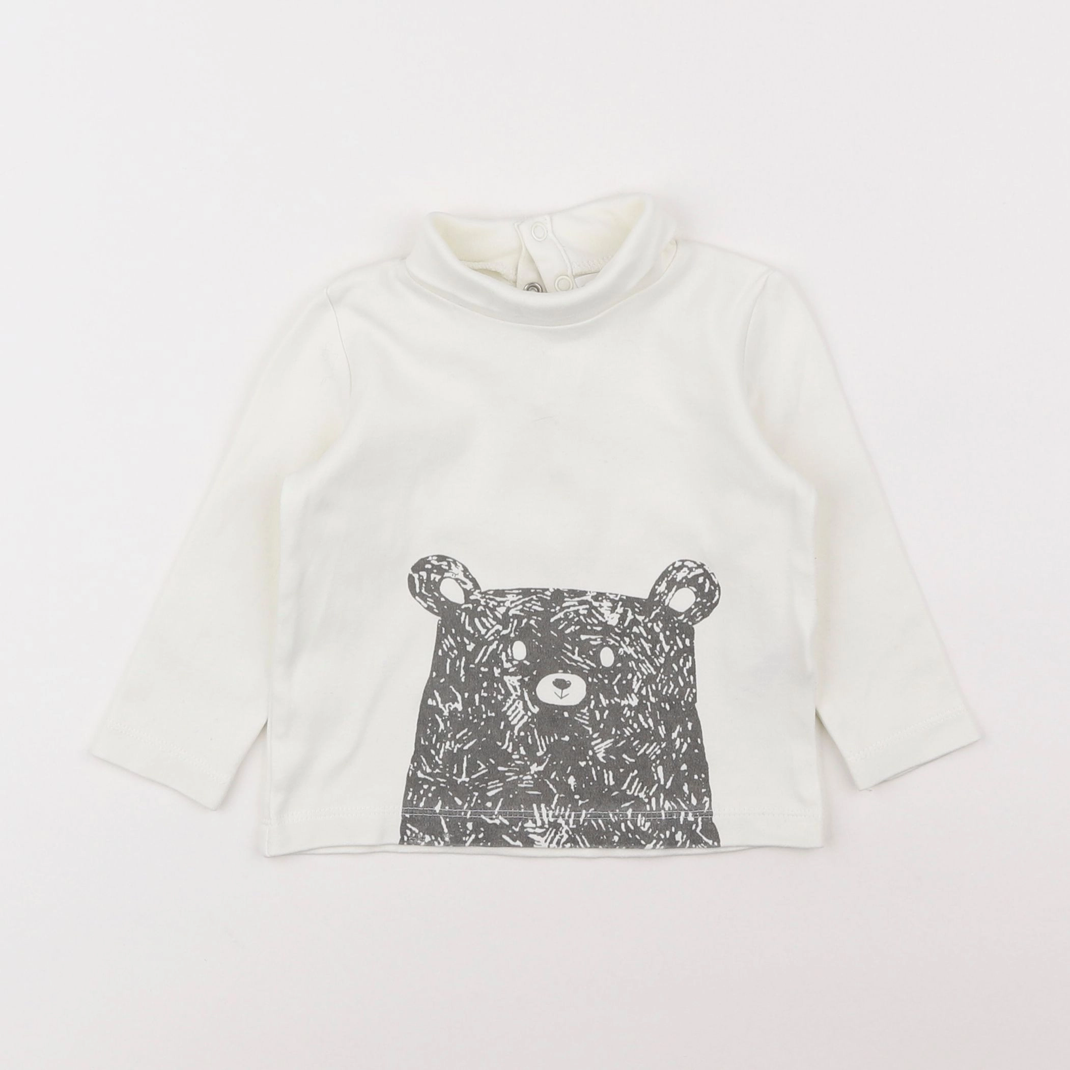 Natalys - sous-pull blanc - 12 mois