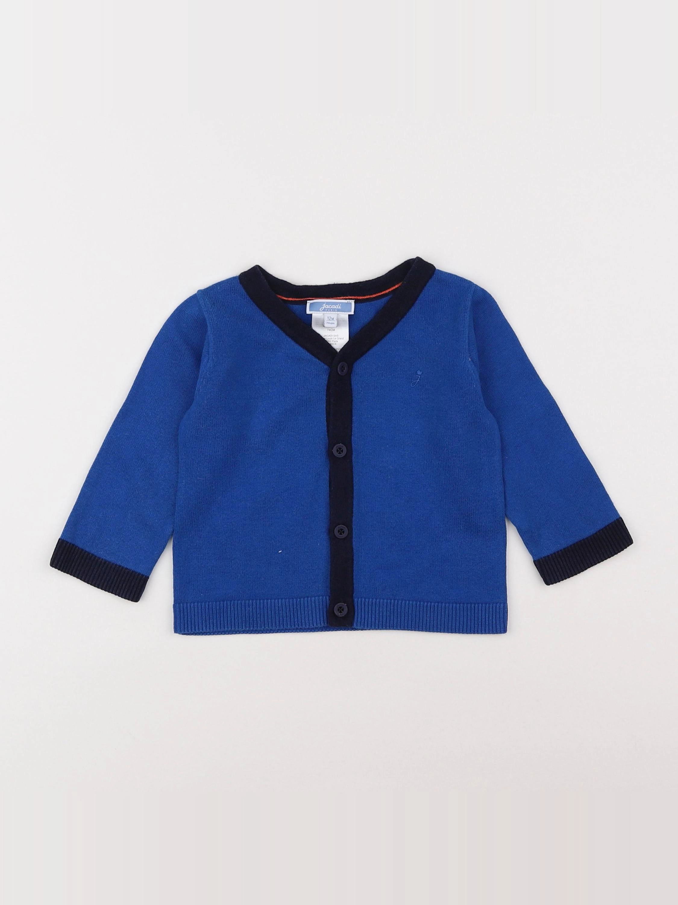 Jacadi - gilet bleu - 12 mois