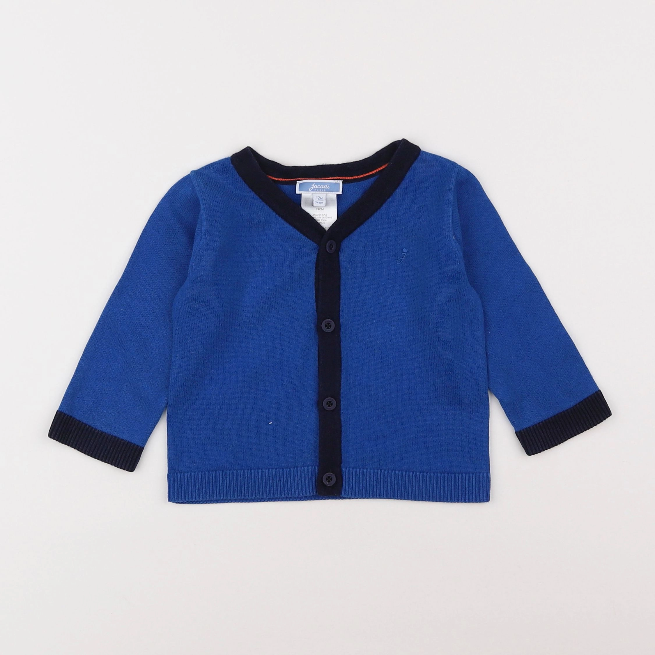 Jacadi - gilet bleu - 12 mois