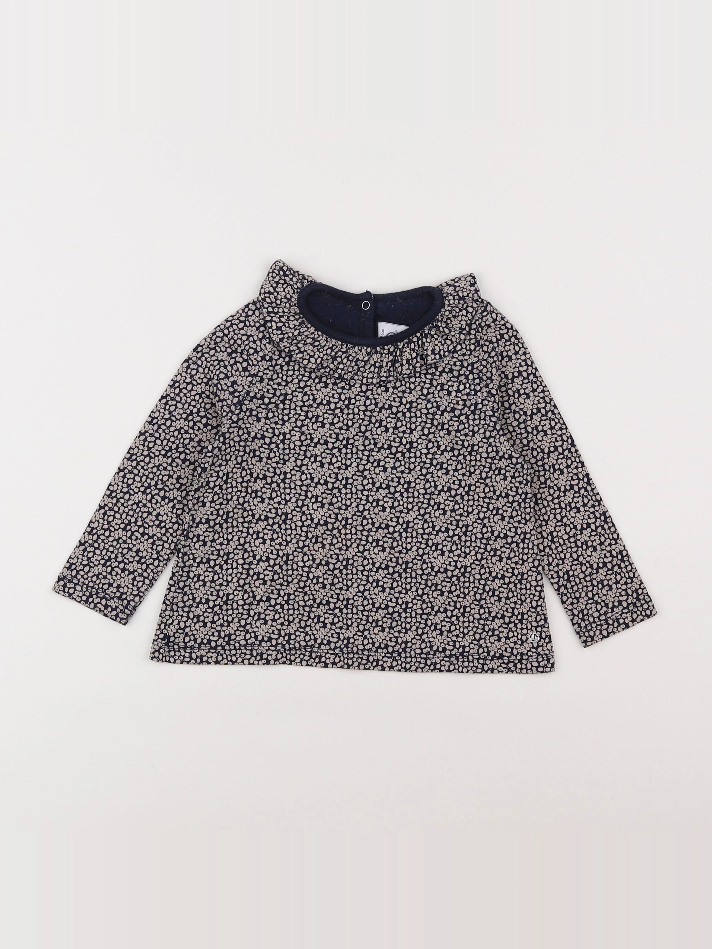 Petit Bateau - tee-shirt beige, bleu - 2 ans