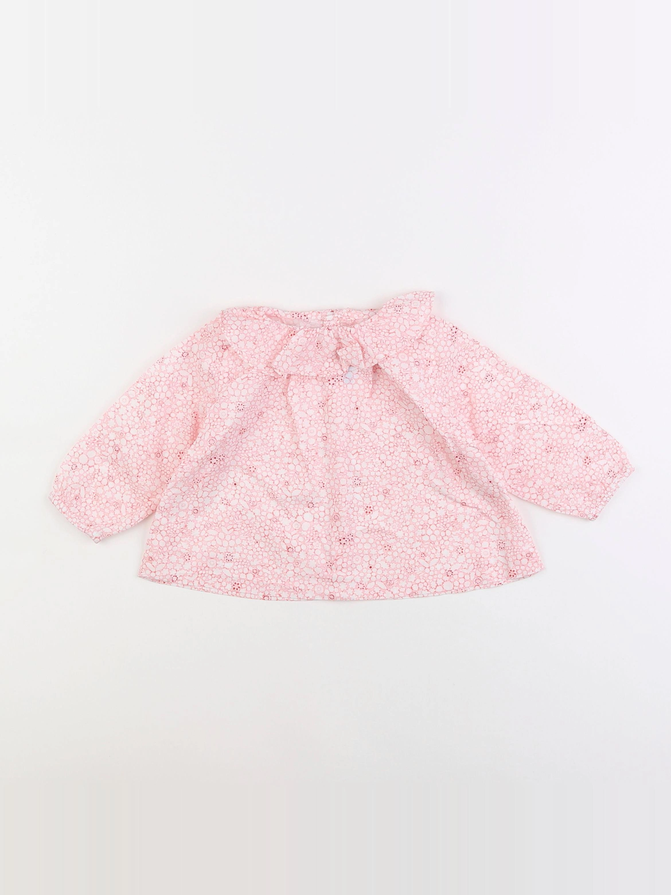 Jacadi - blouse liberty rose - 12 mois