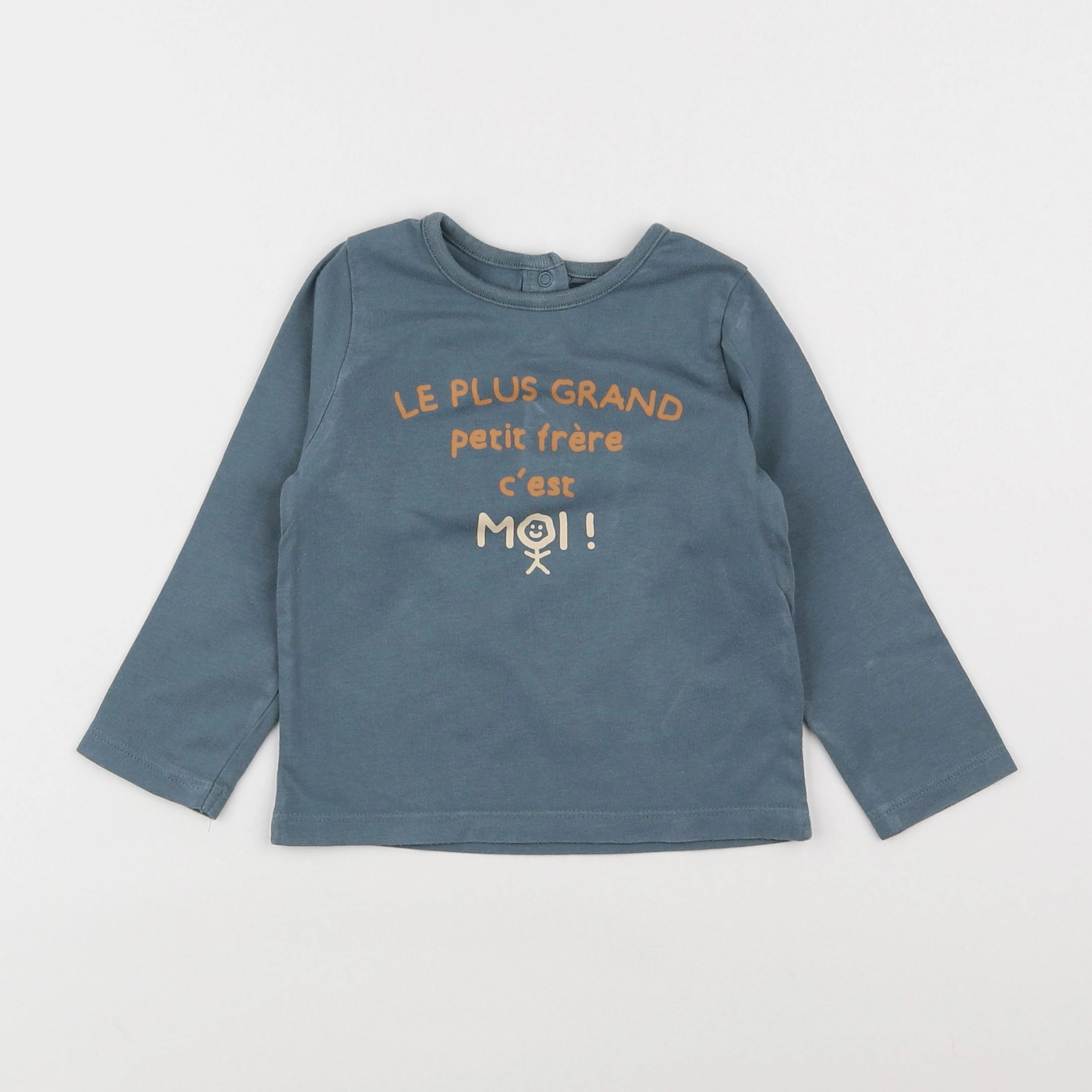 Vertbaudet - tee-shirt bleu - 18 mois