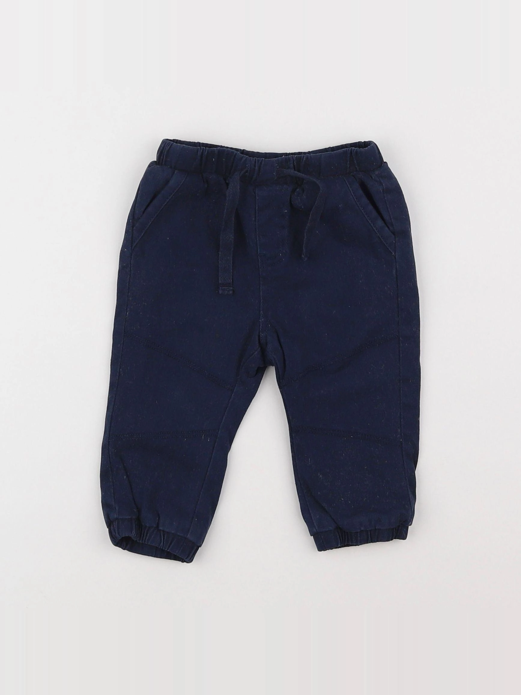 Vertbaudet - pantalon doublé bleu - 6 mois