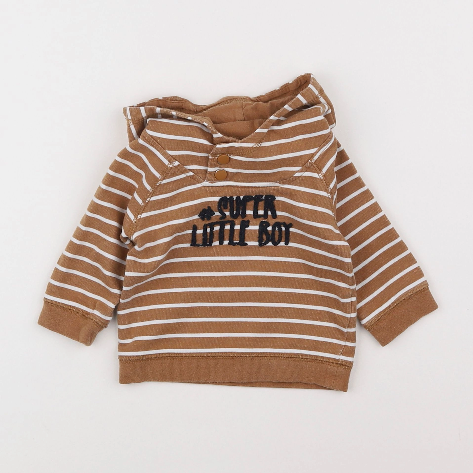 Vertbaudet - sweat marron - 6 mois