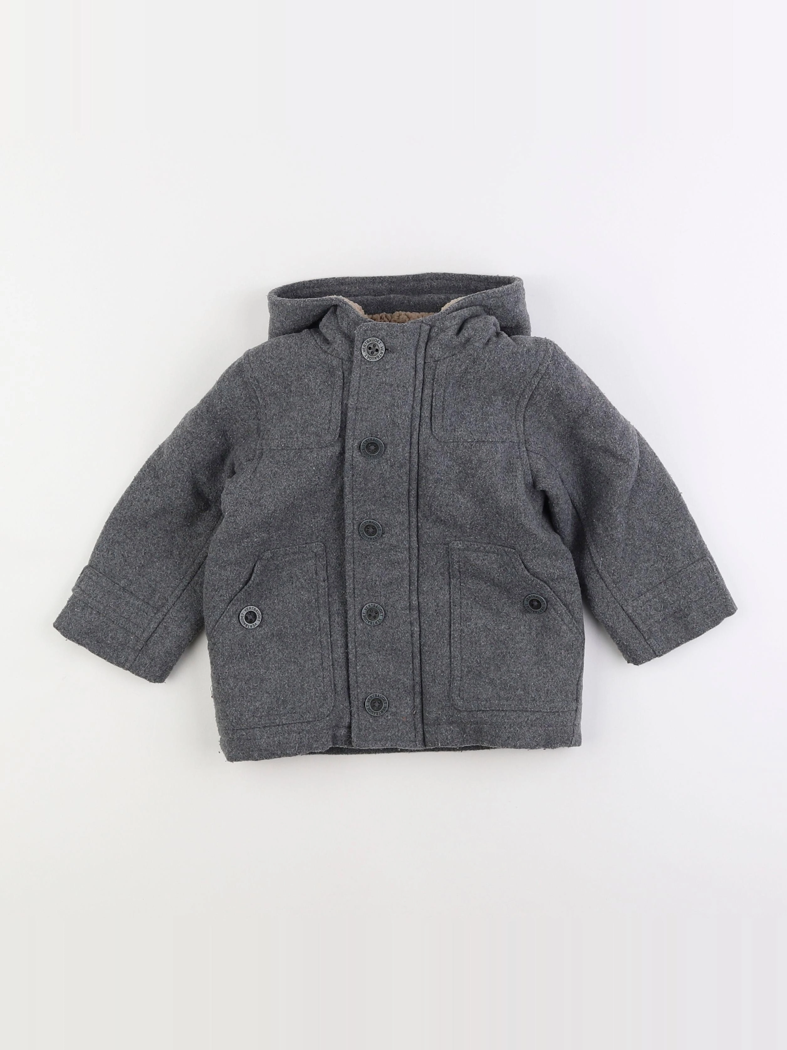 Vertbaudet - manteau gris - 2 ans