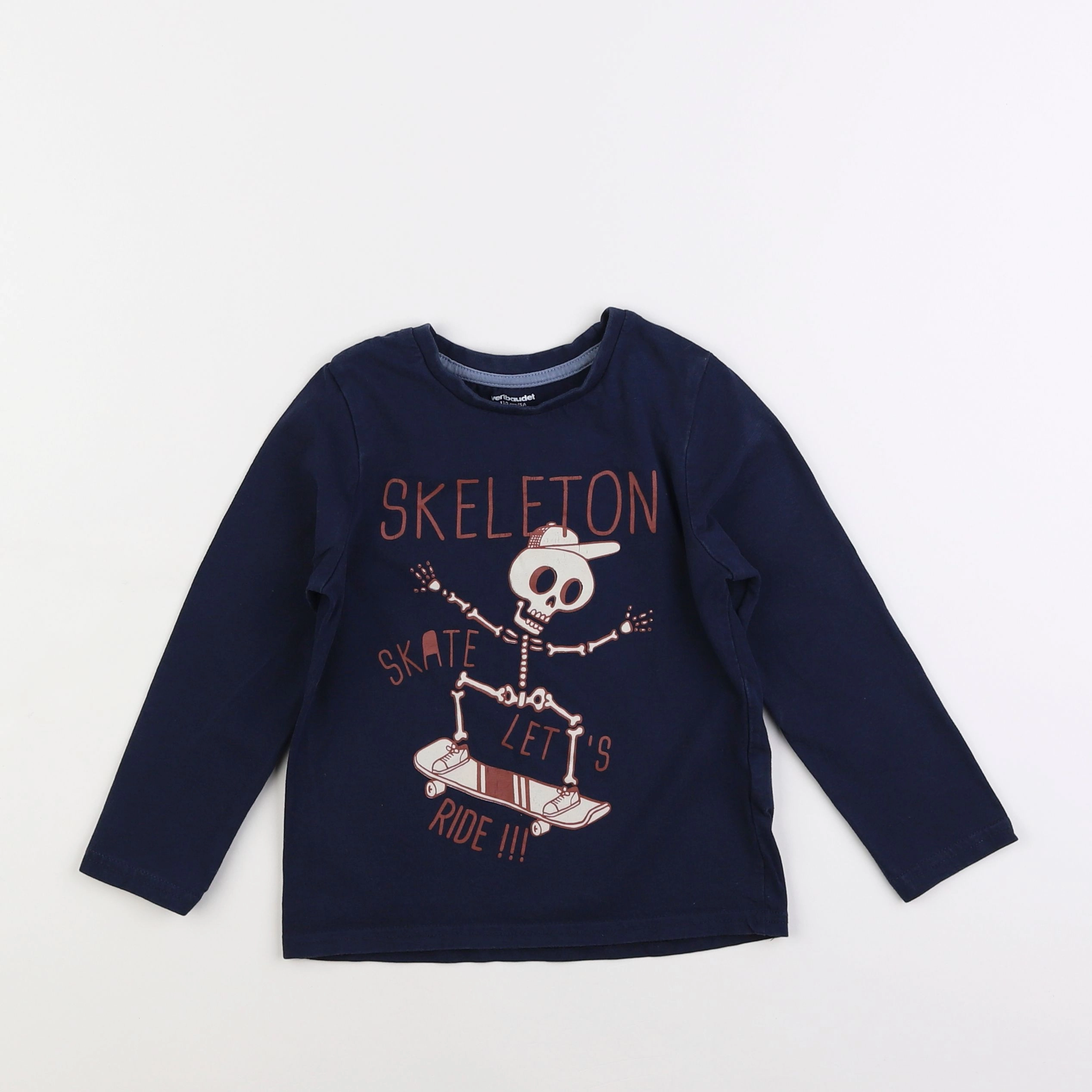 Vertbaudet - tee-shirt bleu - 5 ans