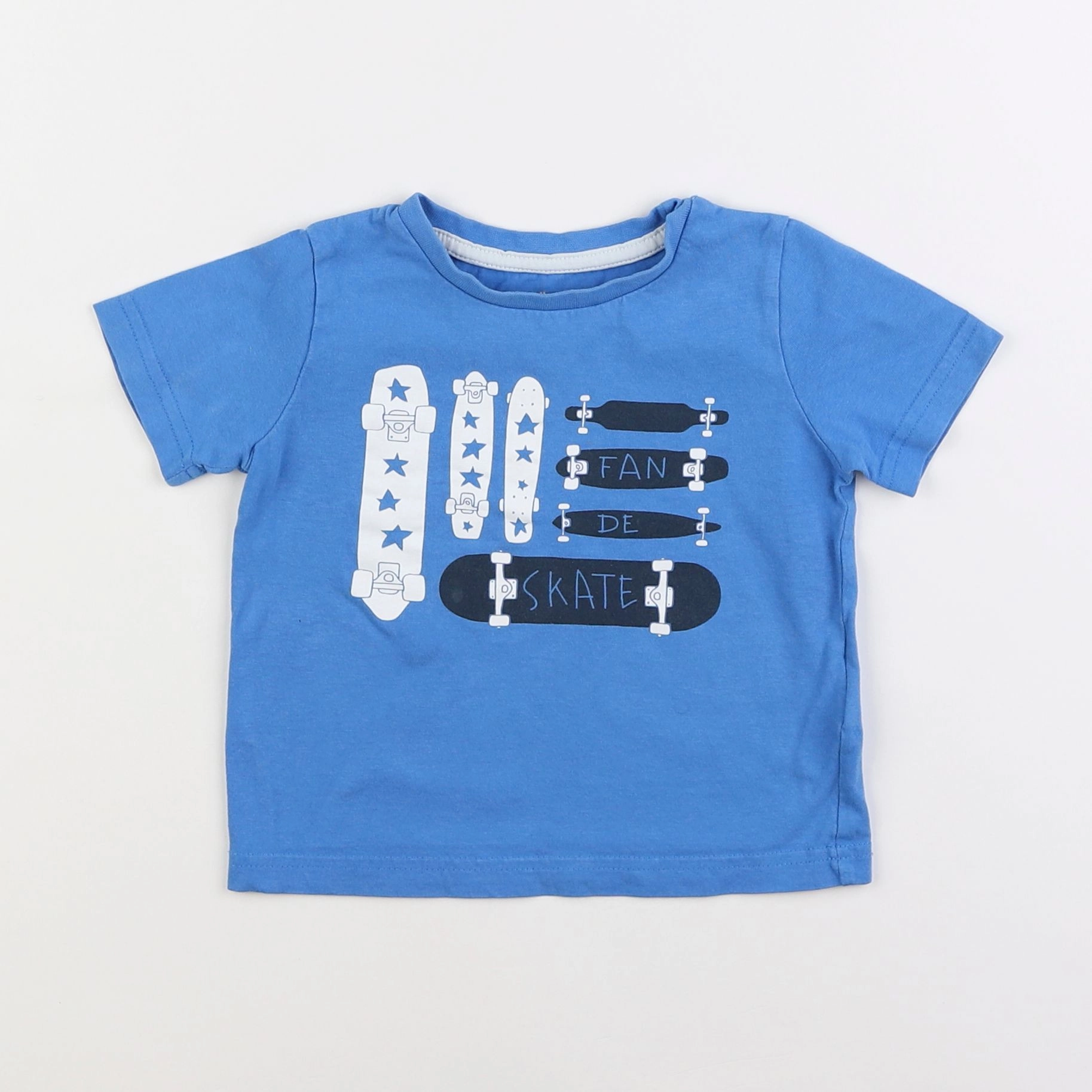 Vertbaudet - tee-shirt bleu - 2 ans