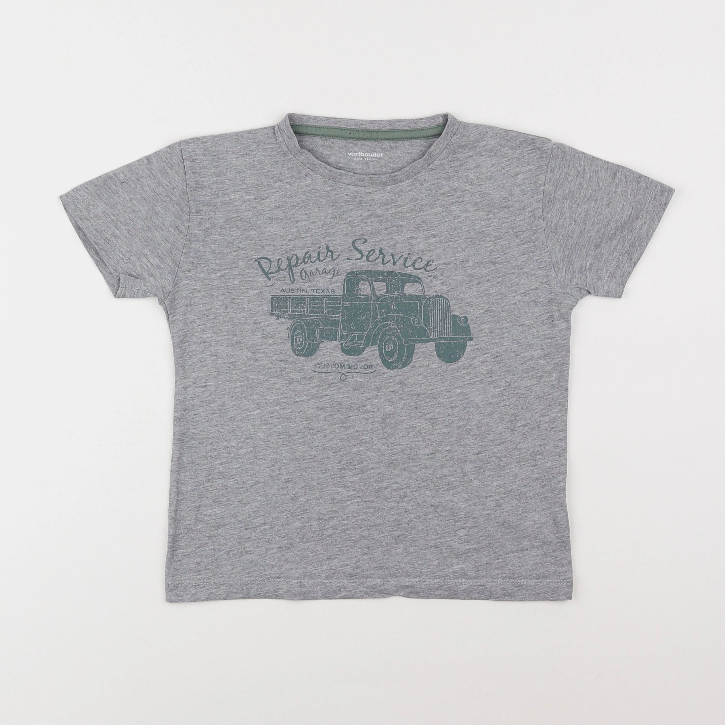 Vertbaudet - tee-shirt gris - 6 ans