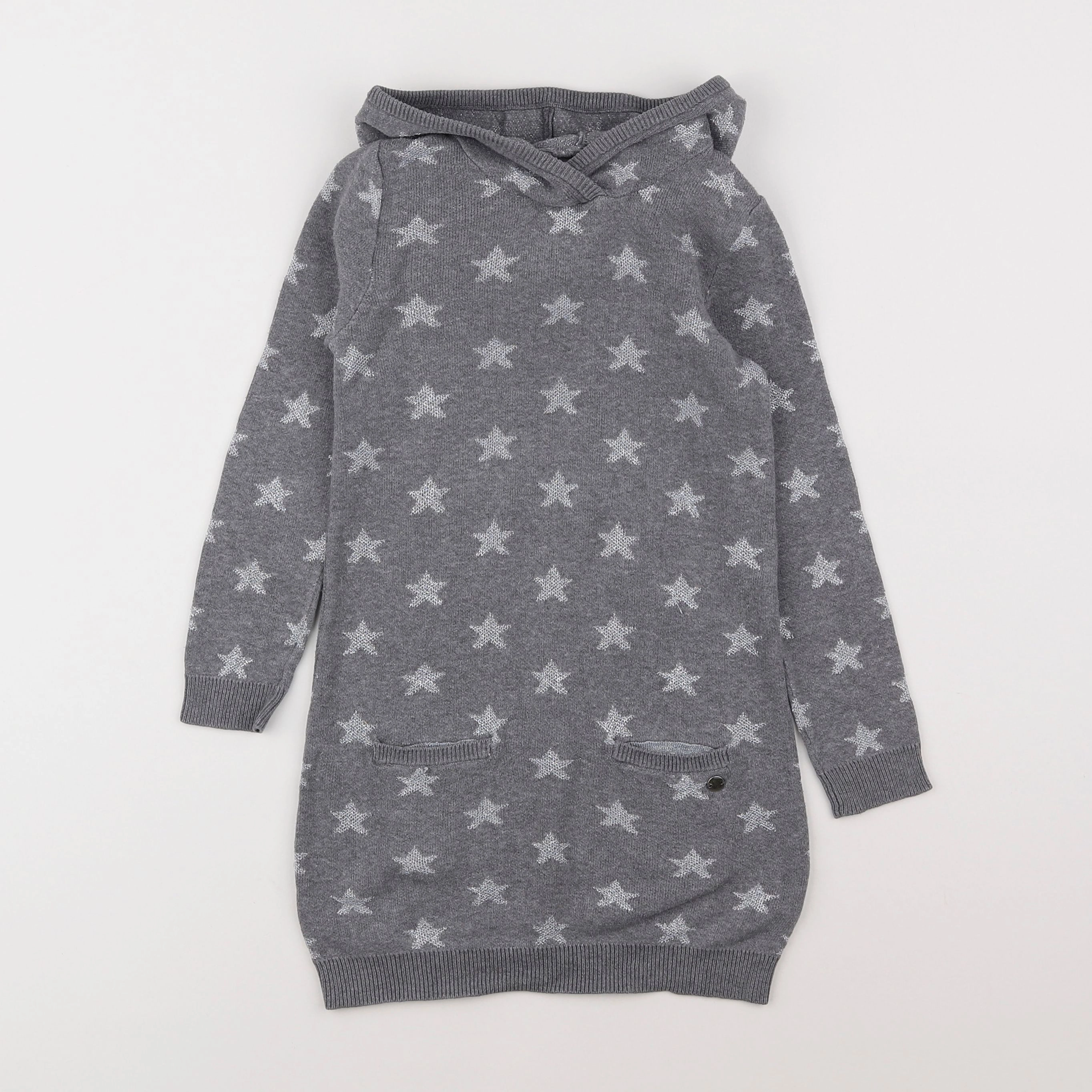 IKKS - robe gris, argent - 4 ans