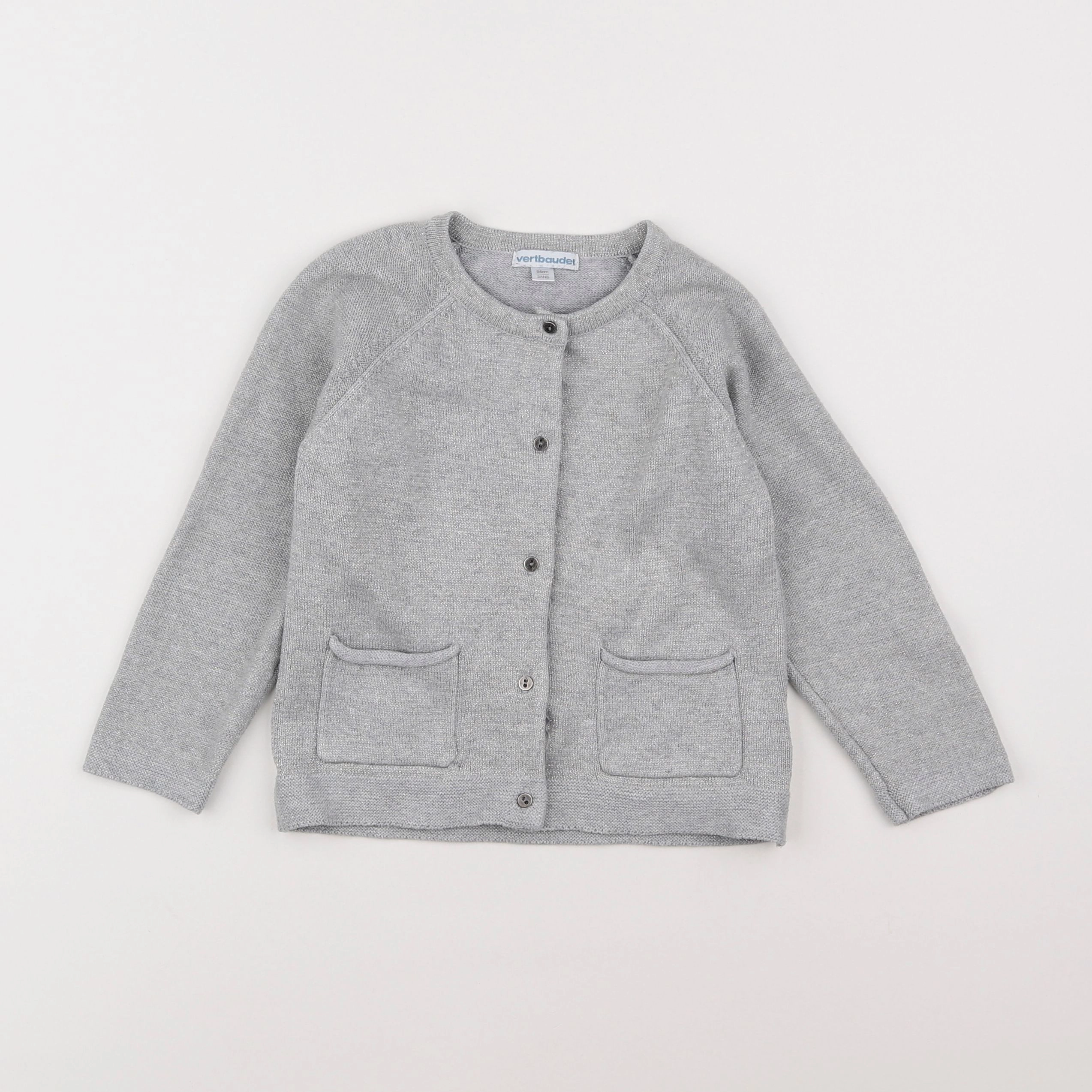 Vertbaudet - gilet gris, argent - 3 ans