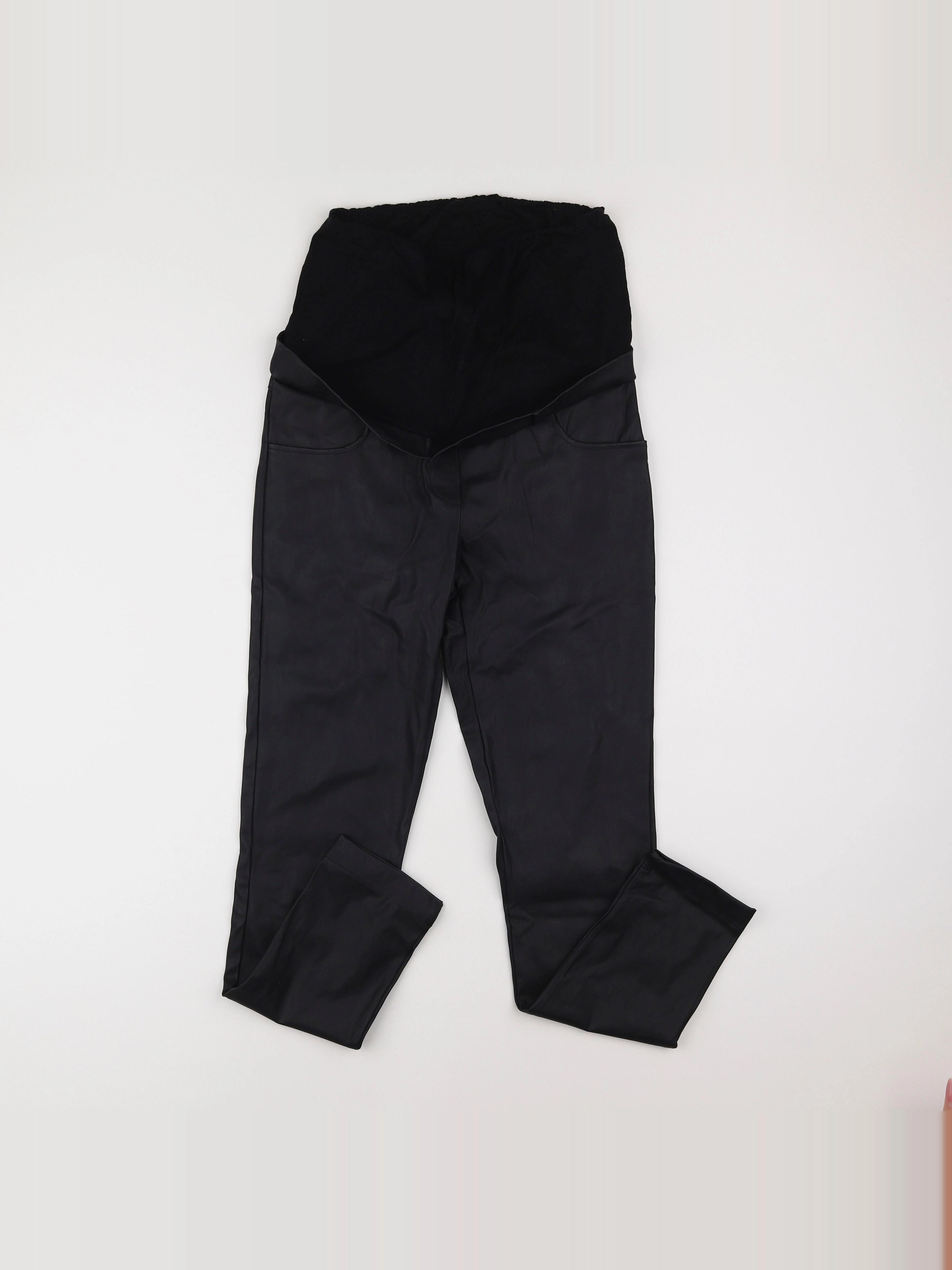 Envie de fraise - pantalon grossesse simili cuir noir - 38