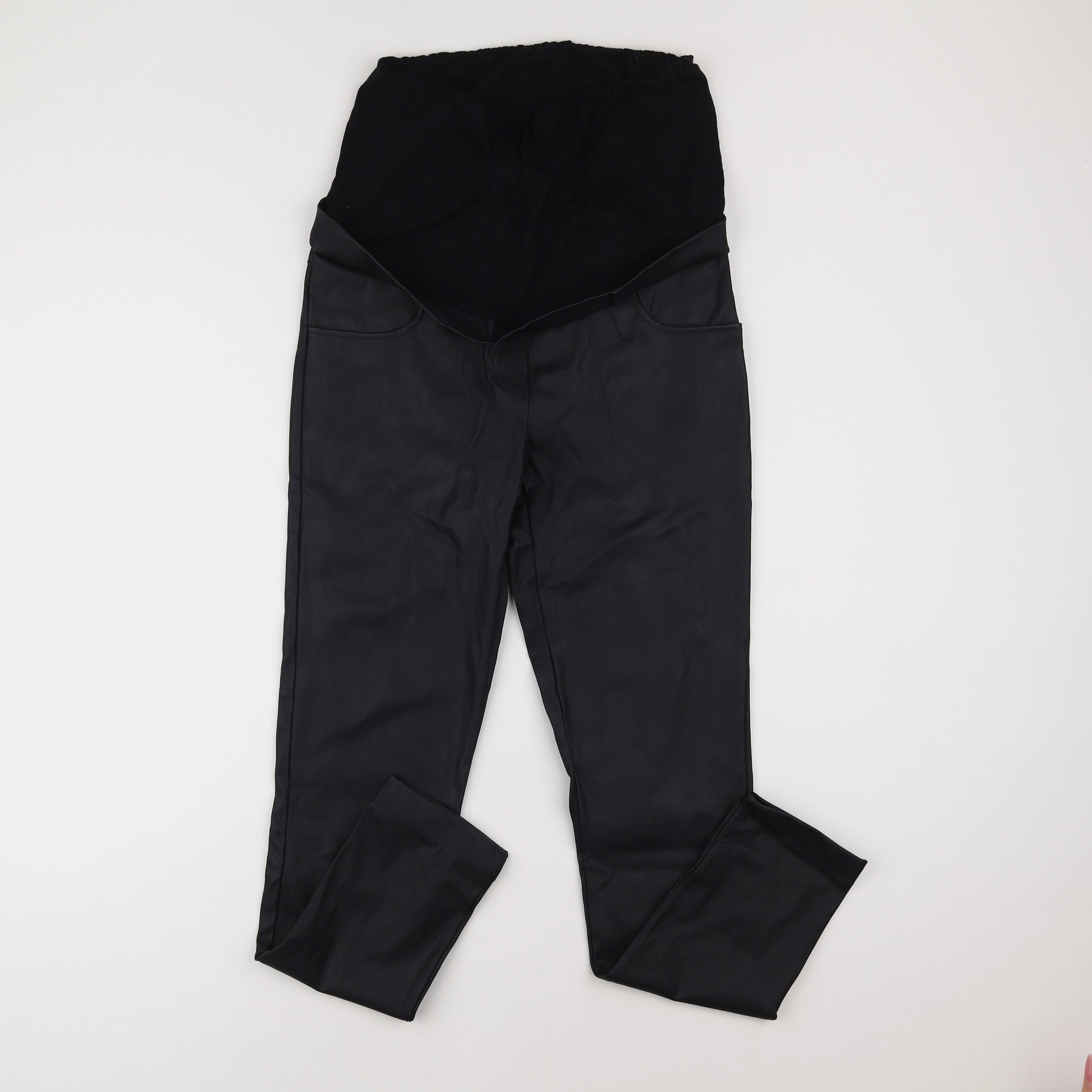 Envie de fraise - pantalon grossesse simili cuir noir - 38