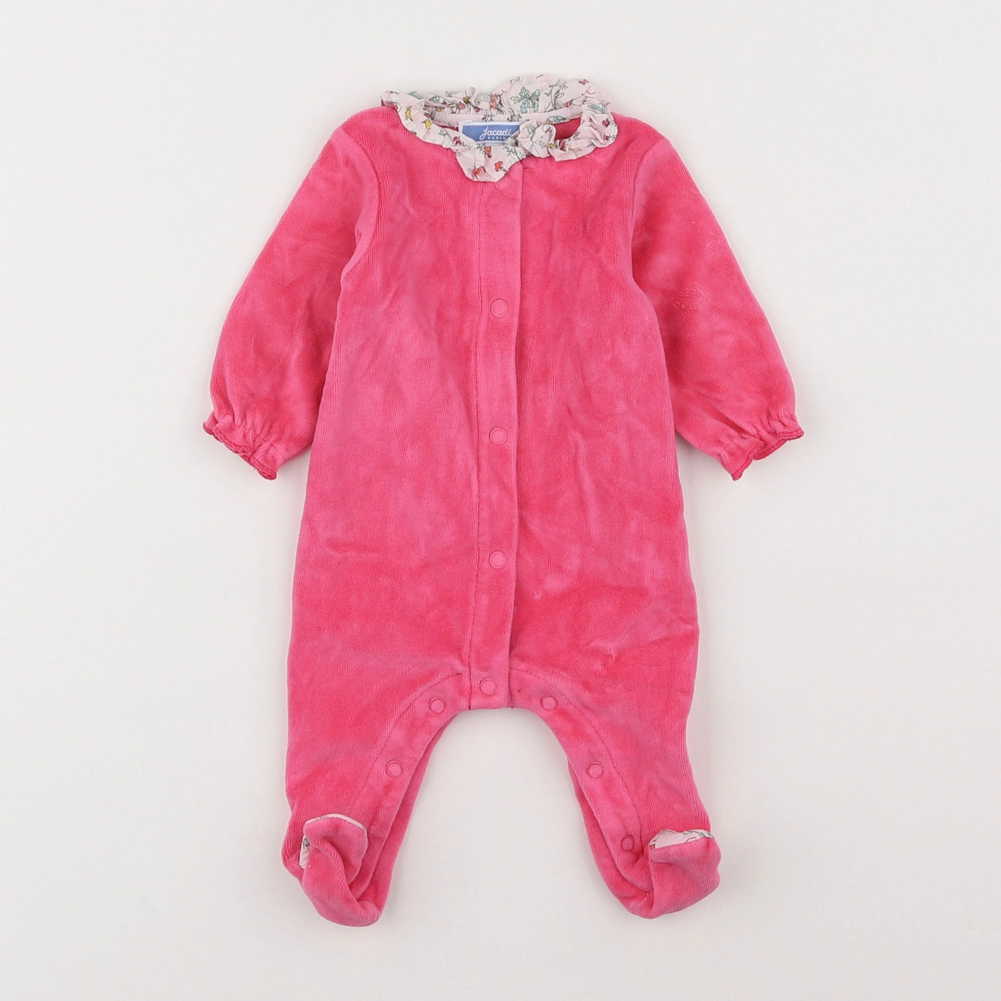 Jacadi - pyjama velours rose - 1 mois