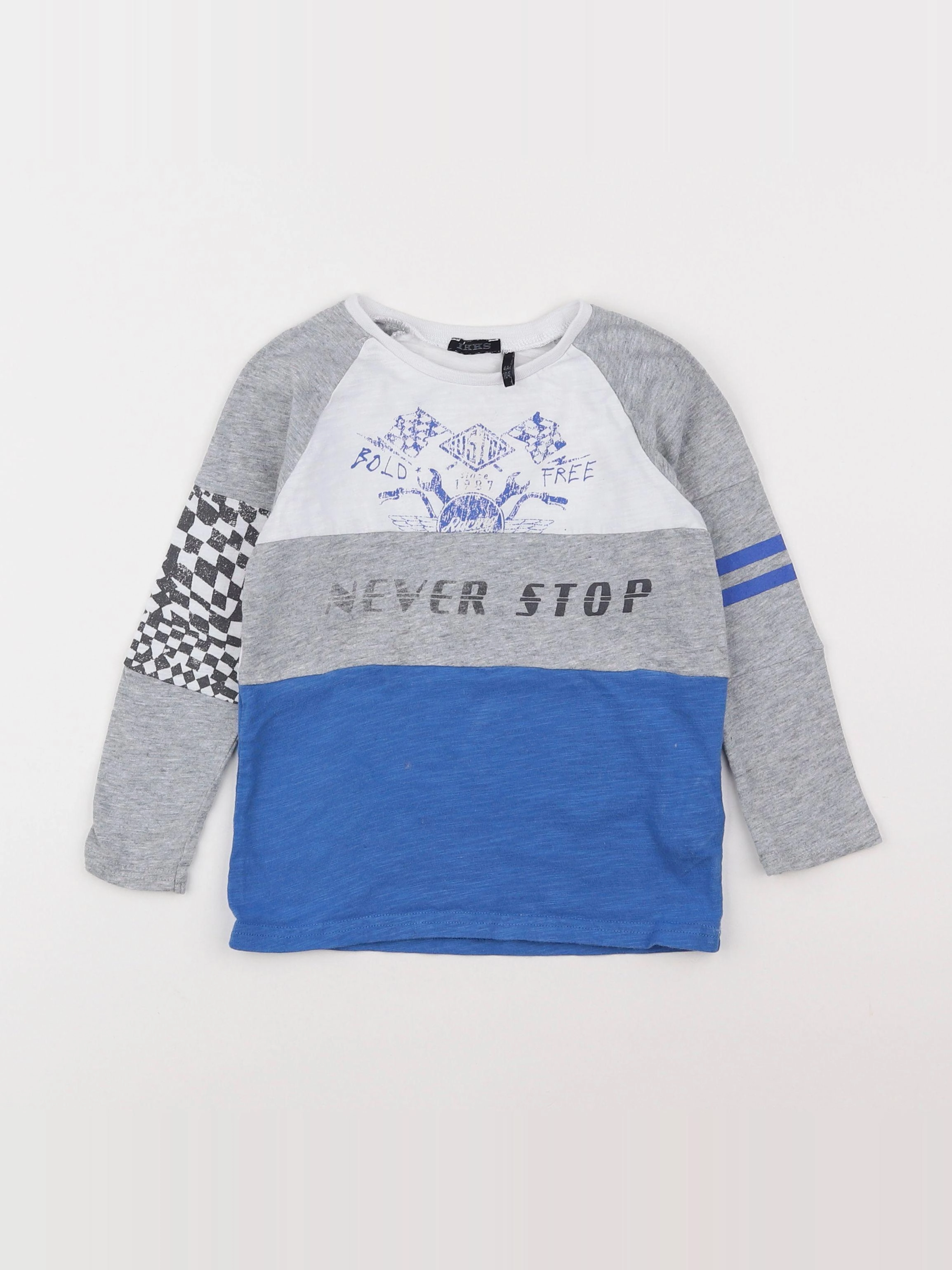 IKKS - tee-shirt bleu - 4 ans