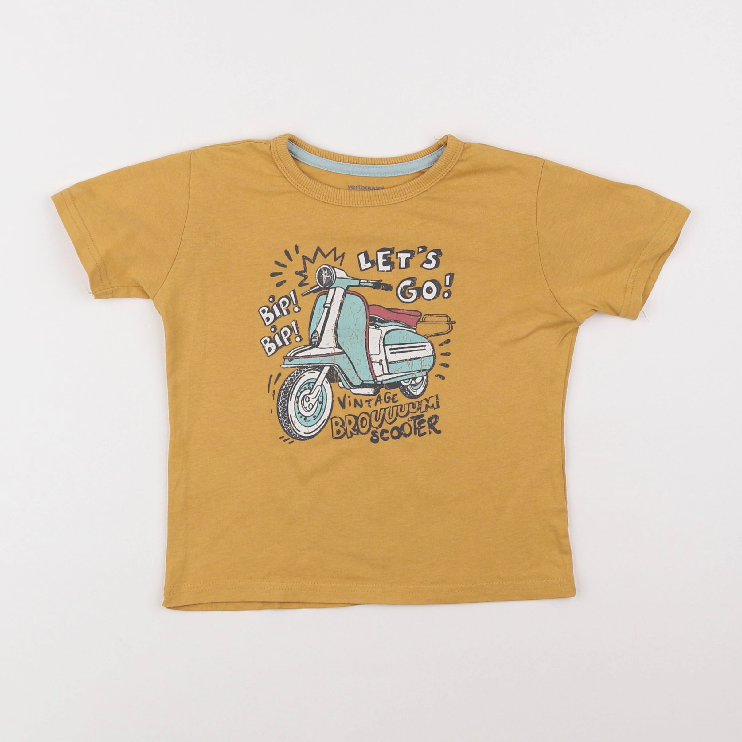 Vertbaudet - tee-shirt jaune - 4 ans