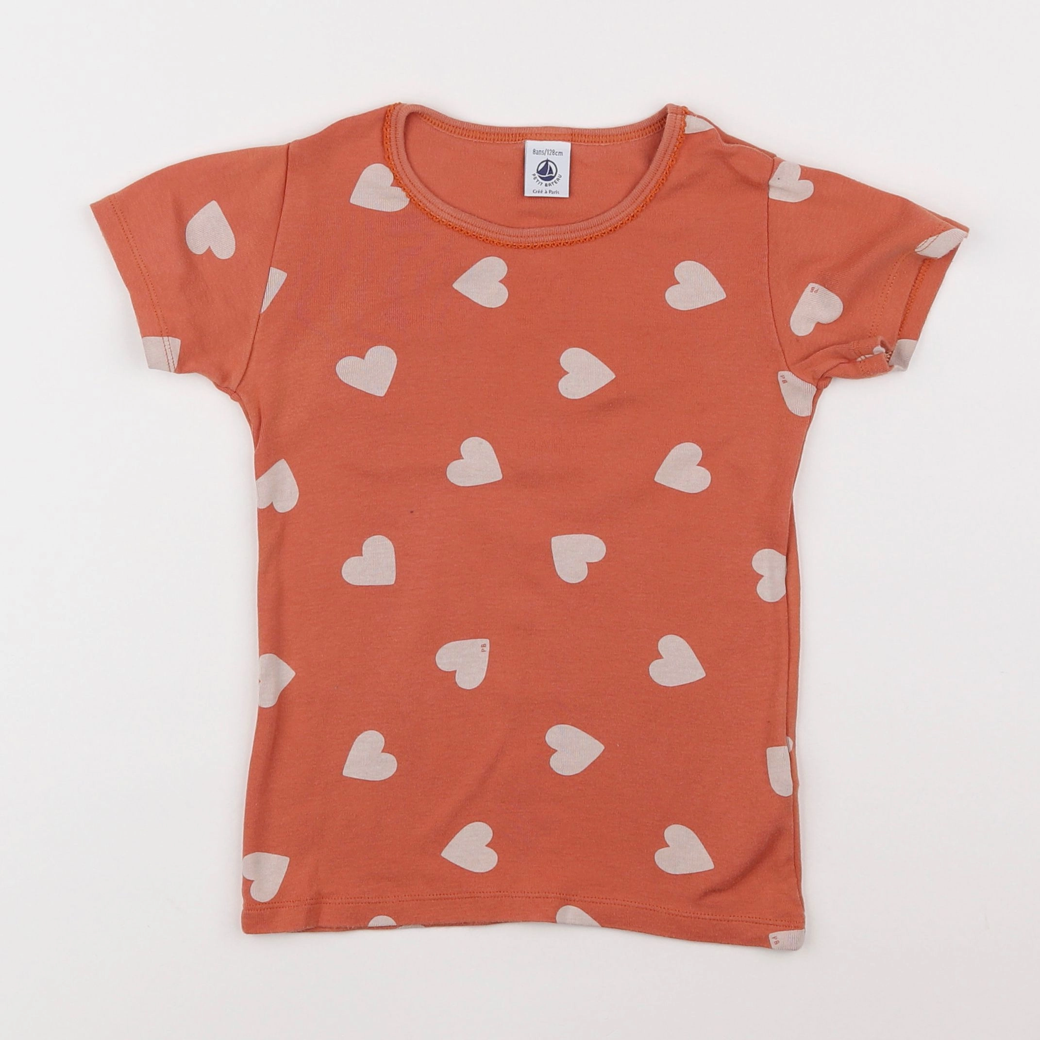 Petit Bateau - maillot de corps rose - 8 ans