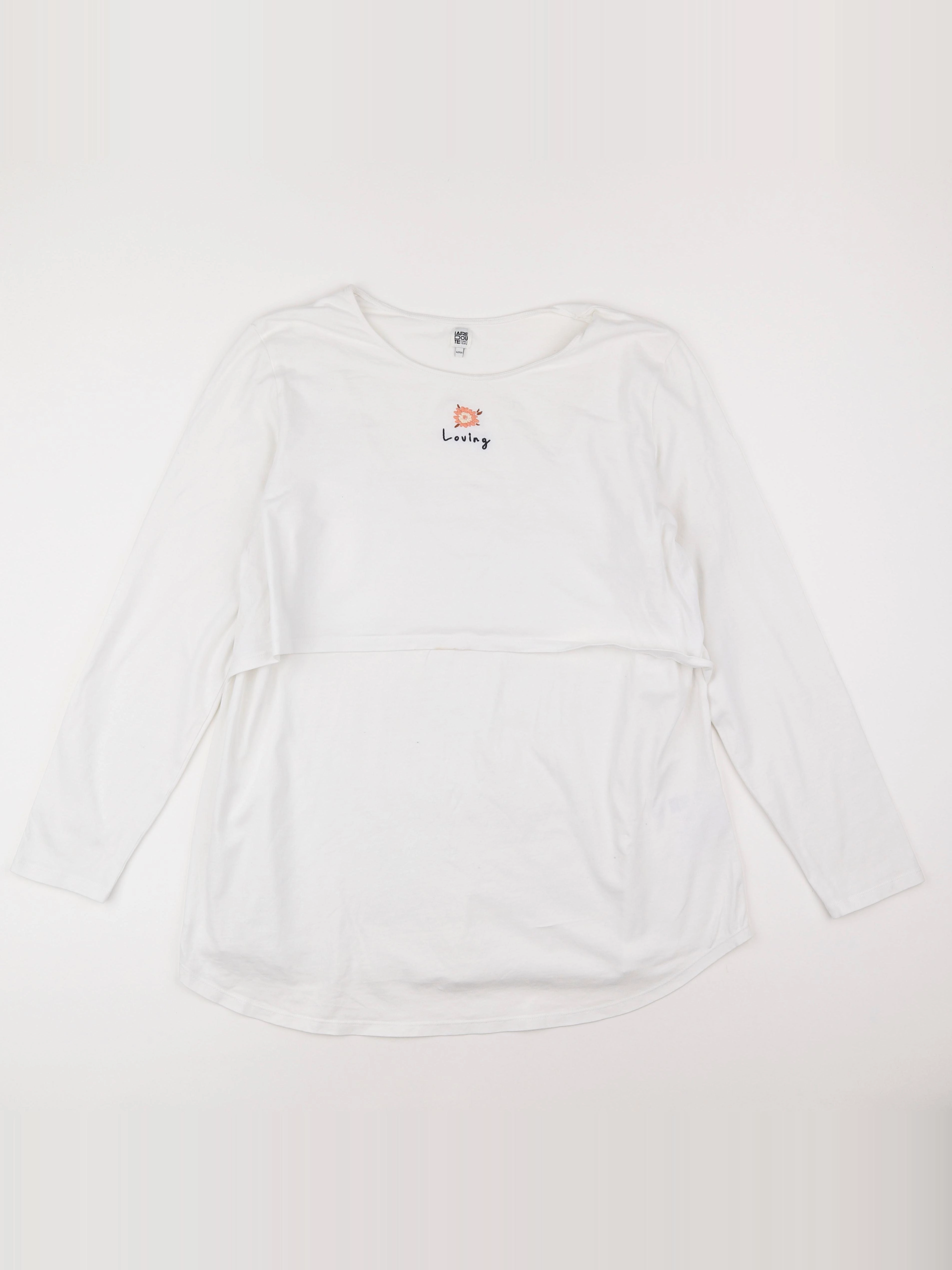 La redoute - tee-shirt grossesse, allaitement blanc - 42 à 44