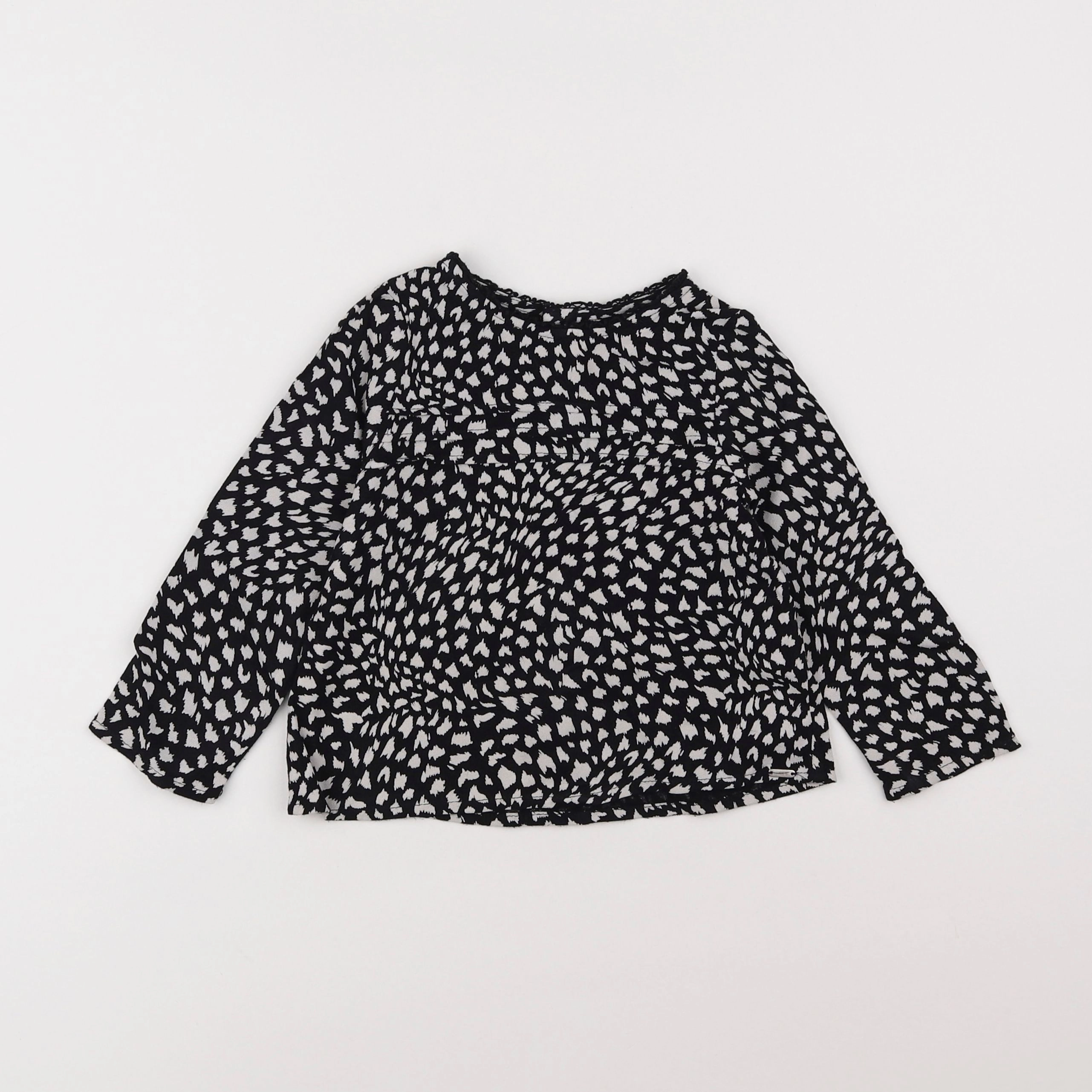 IKKS - blouse noir - 2 ans