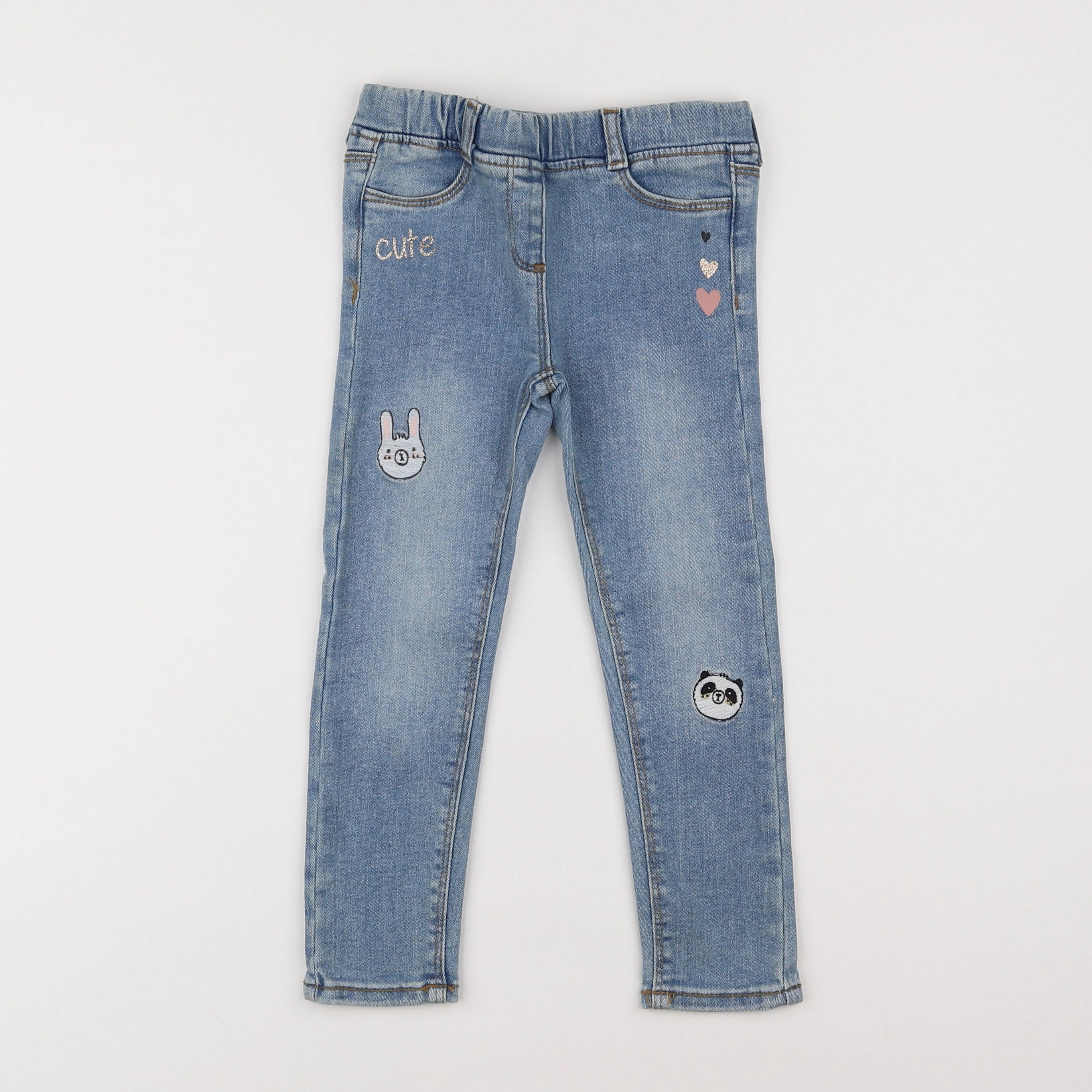 Vertbaudet - jegging bleu - 4 ans