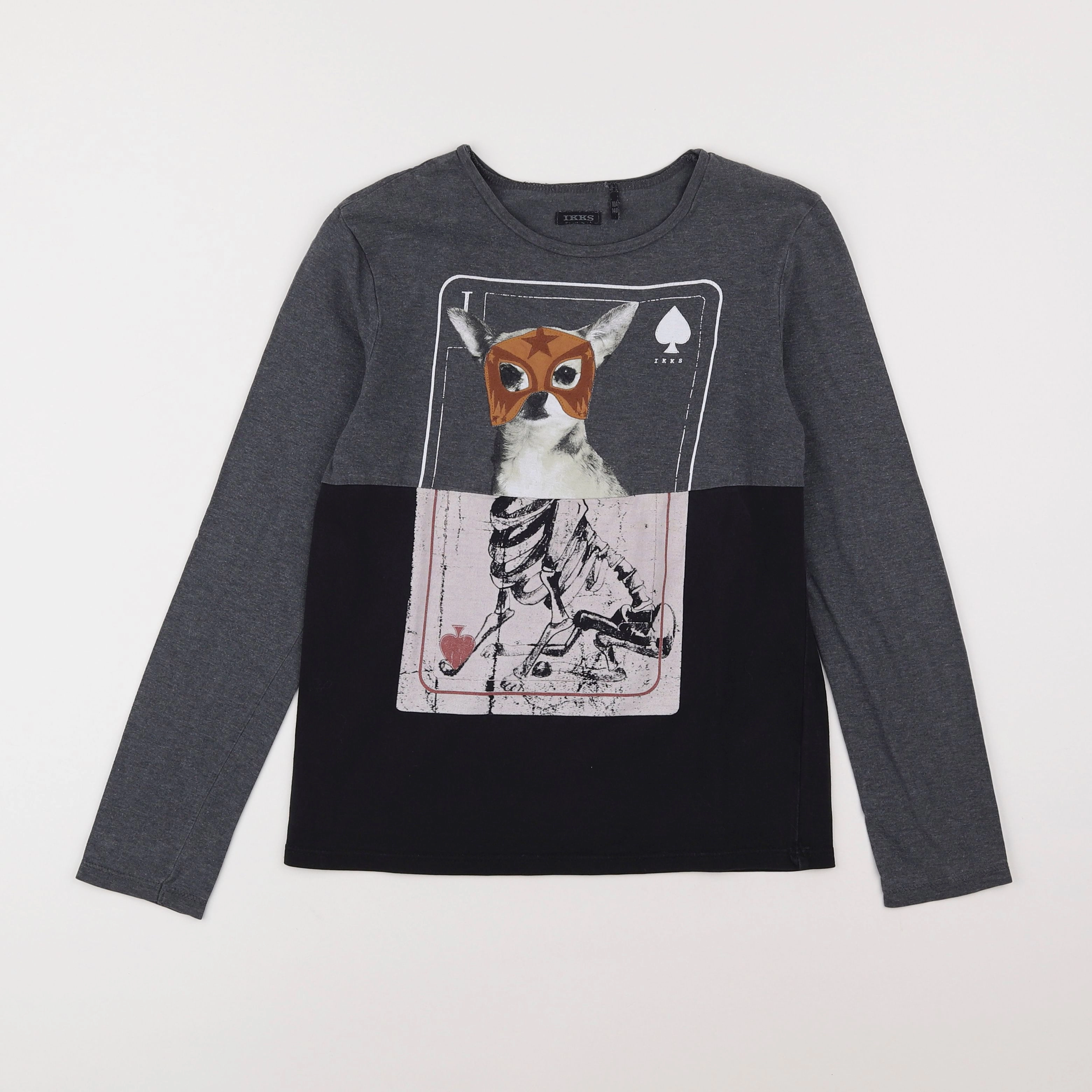 IKKS - tee-shirt gris - 10 ans