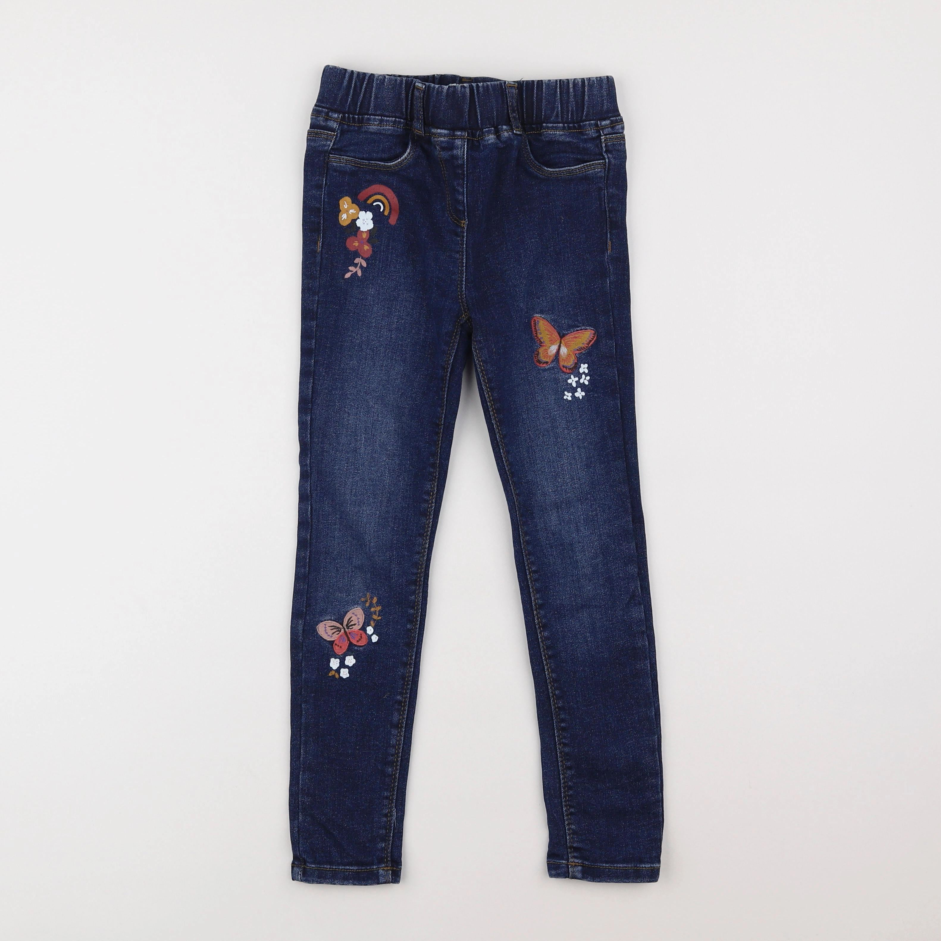 Vertbaudet - jegging bleu - 7 ans