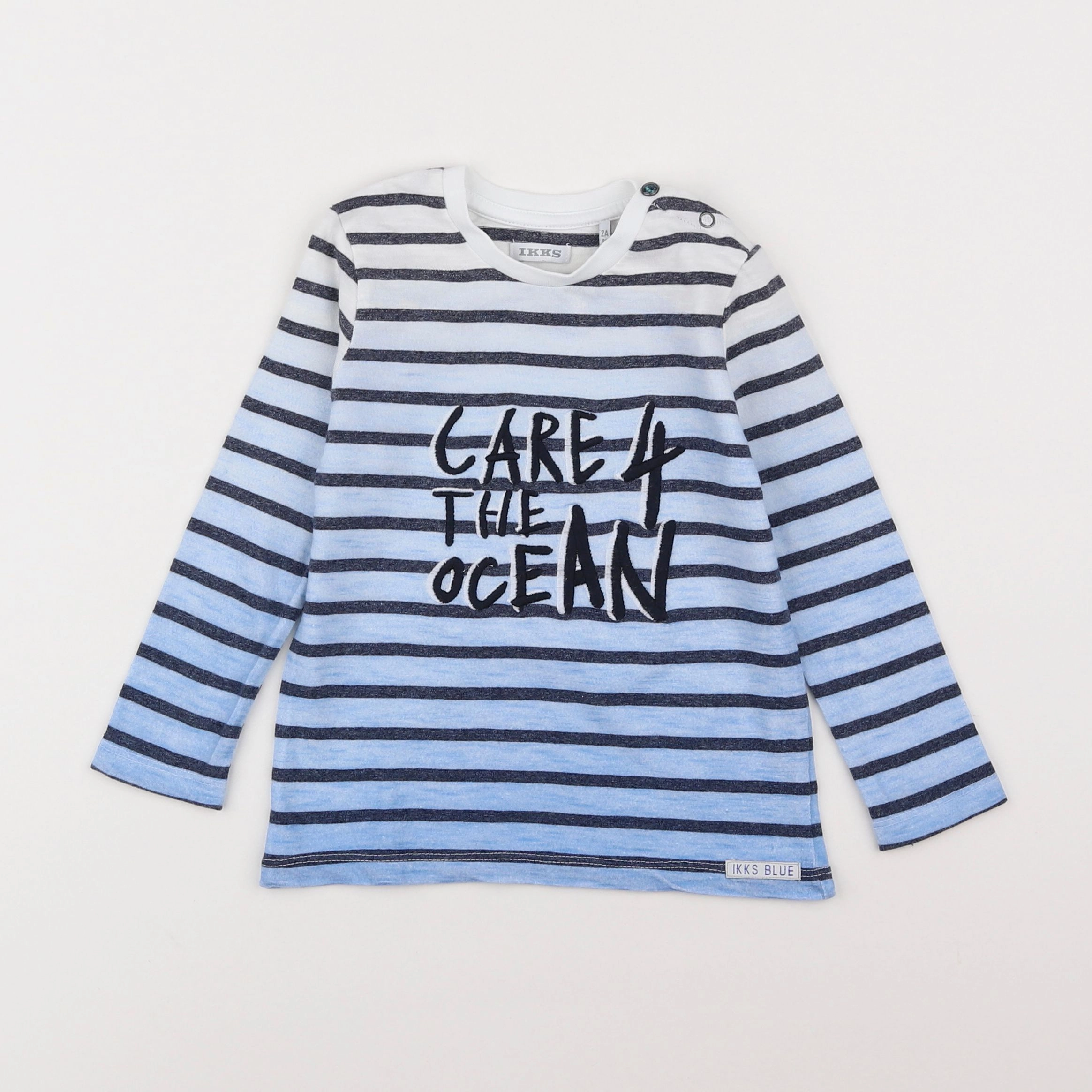 IKKS - tee-shirt bleu - 2 ans