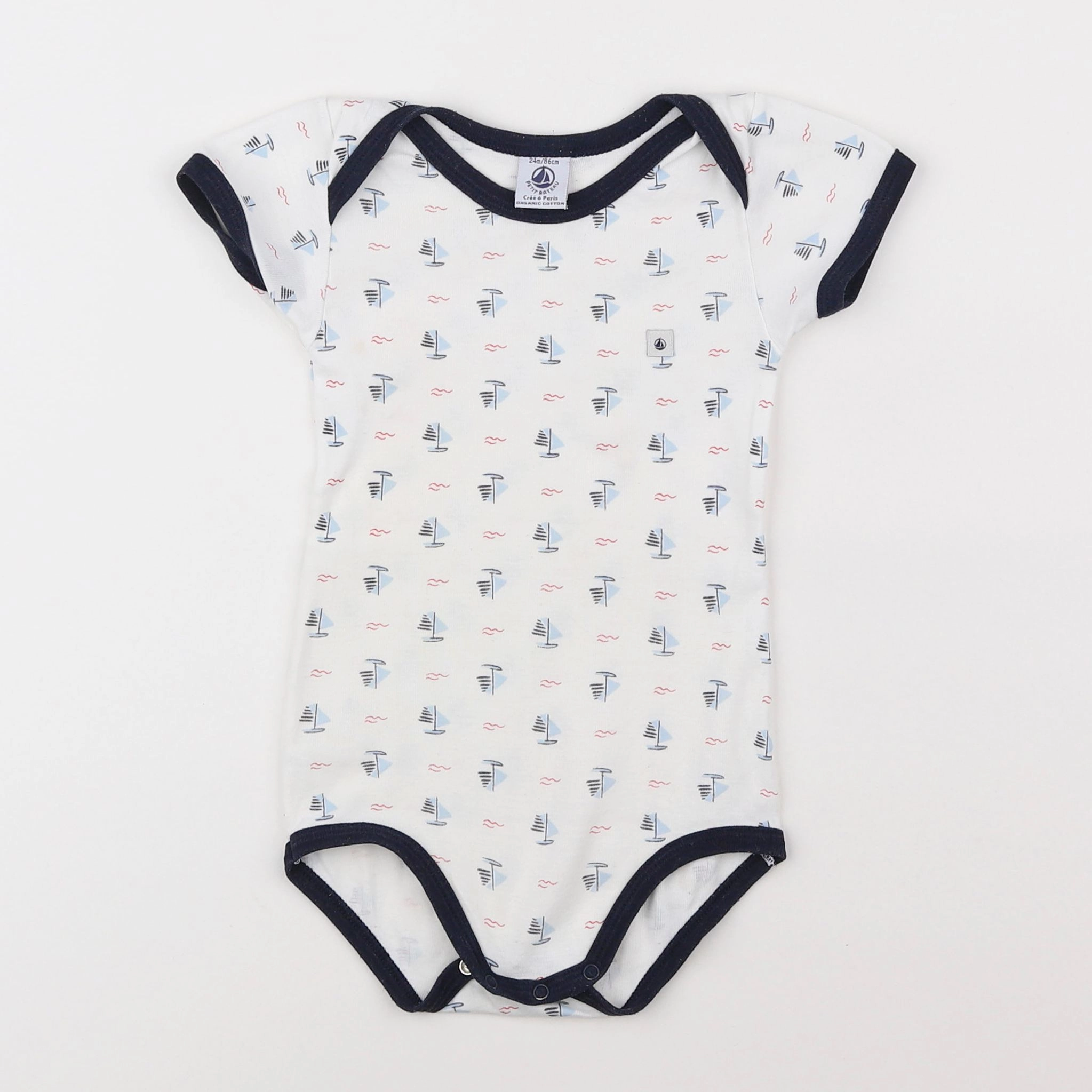 Petit Bateau - body blanc - 2 ans