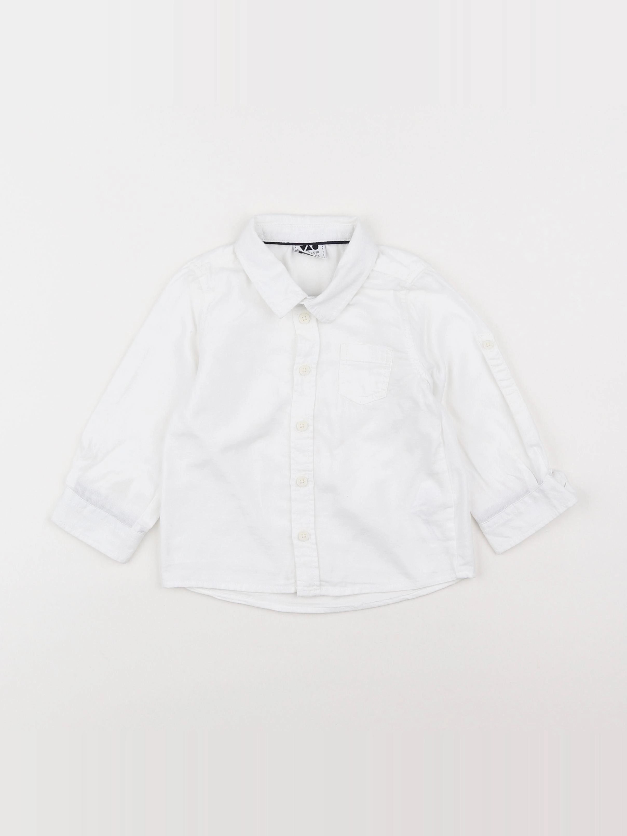 Tape à l'oeil - chemise blanc - 18 mois