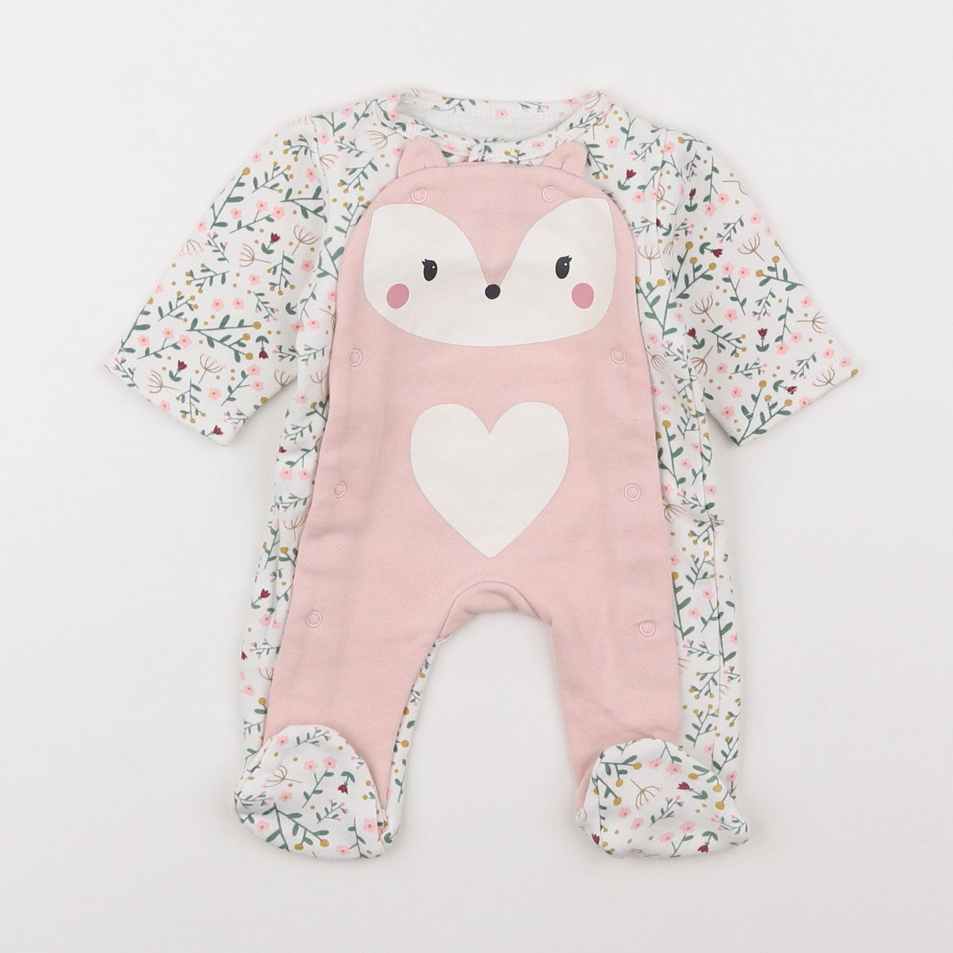 Vertbaudet - pyjama coton multicolore - 1 mois