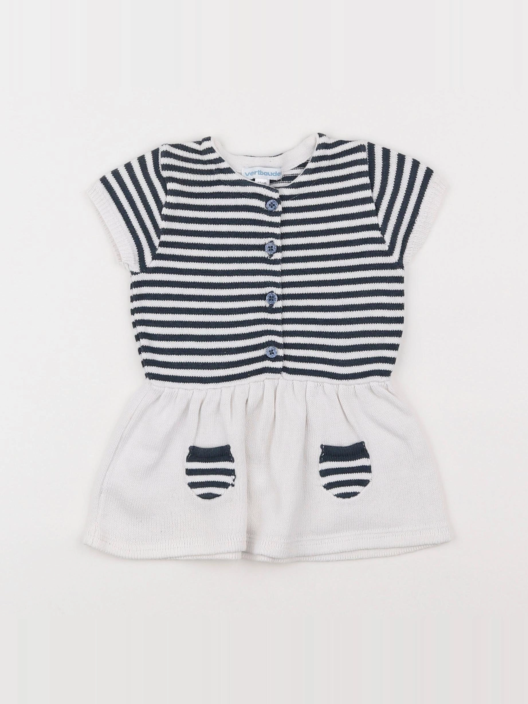 Vertbaudet - robe bleu - 6 mois