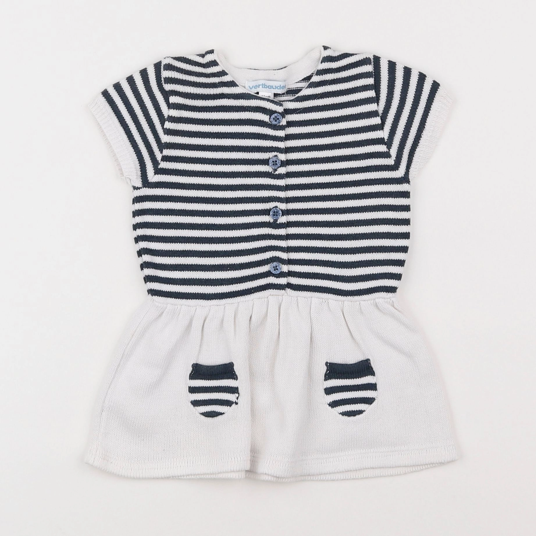 Vertbaudet - robe bleu - 6 mois
