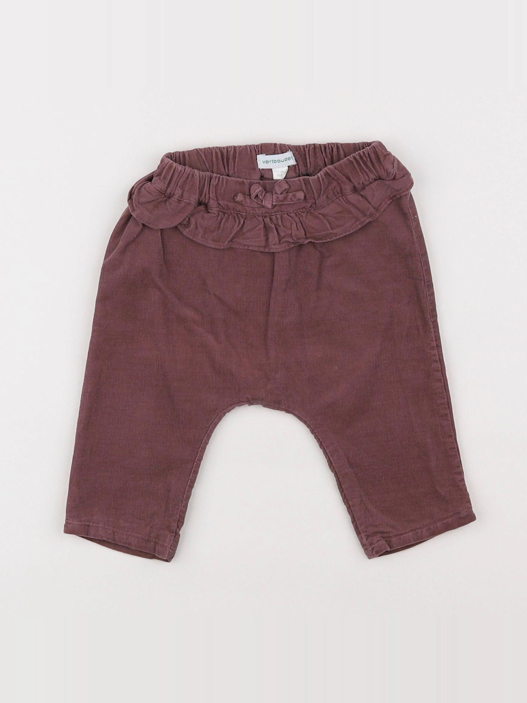 Vertbaudet - pantalon violet - 6 mois