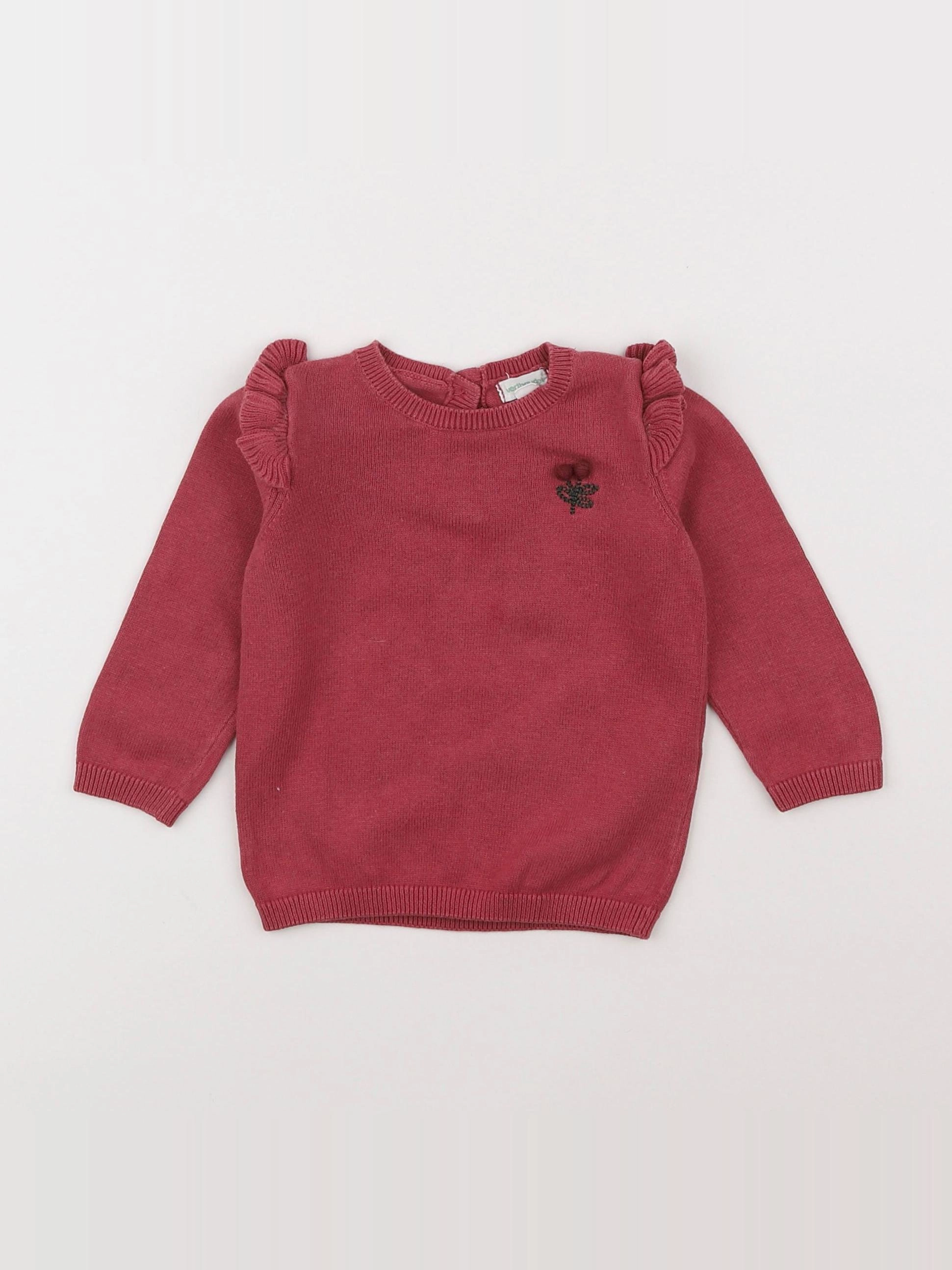 Vertbaudet - pull rose - 6 mois