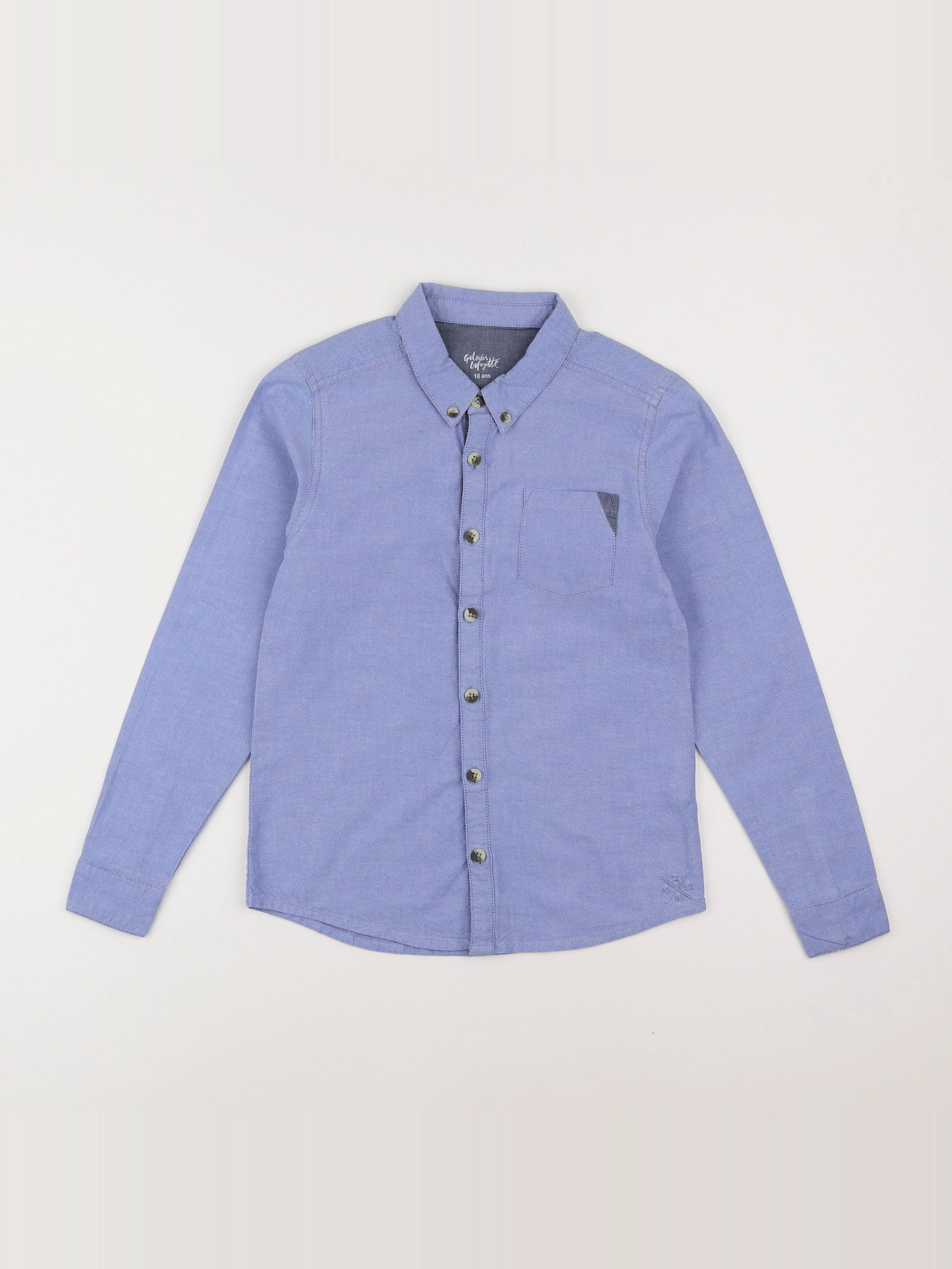 Galeries Lafayette - chemise bleu - 10 ans