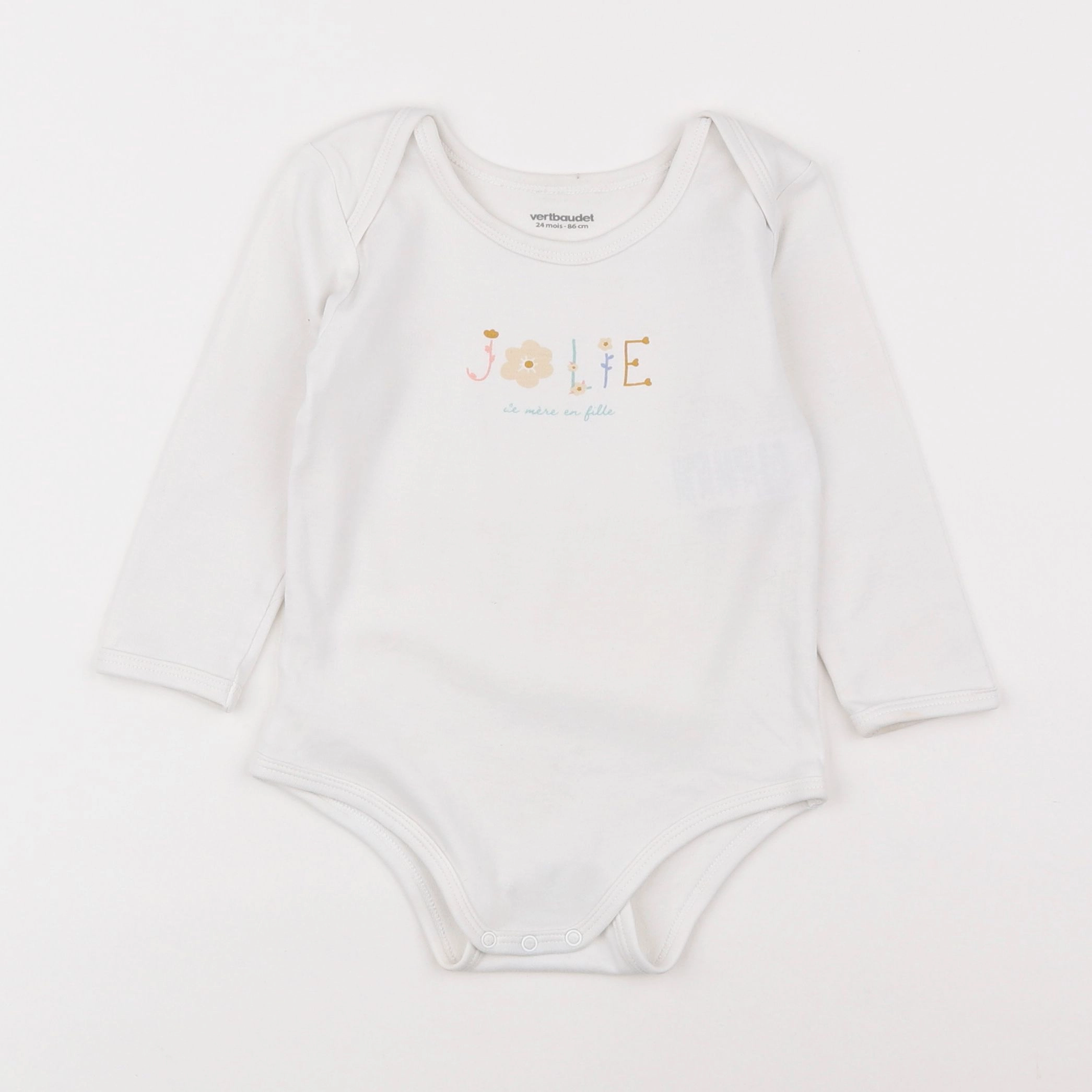 Vertbaudet - body blanc - 2 ans