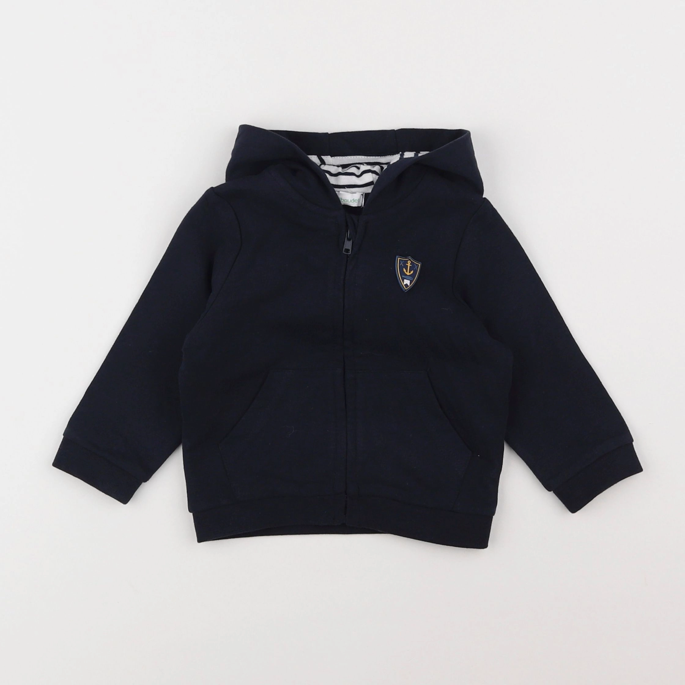Vertbaudet - sweat bleu - 9 mois