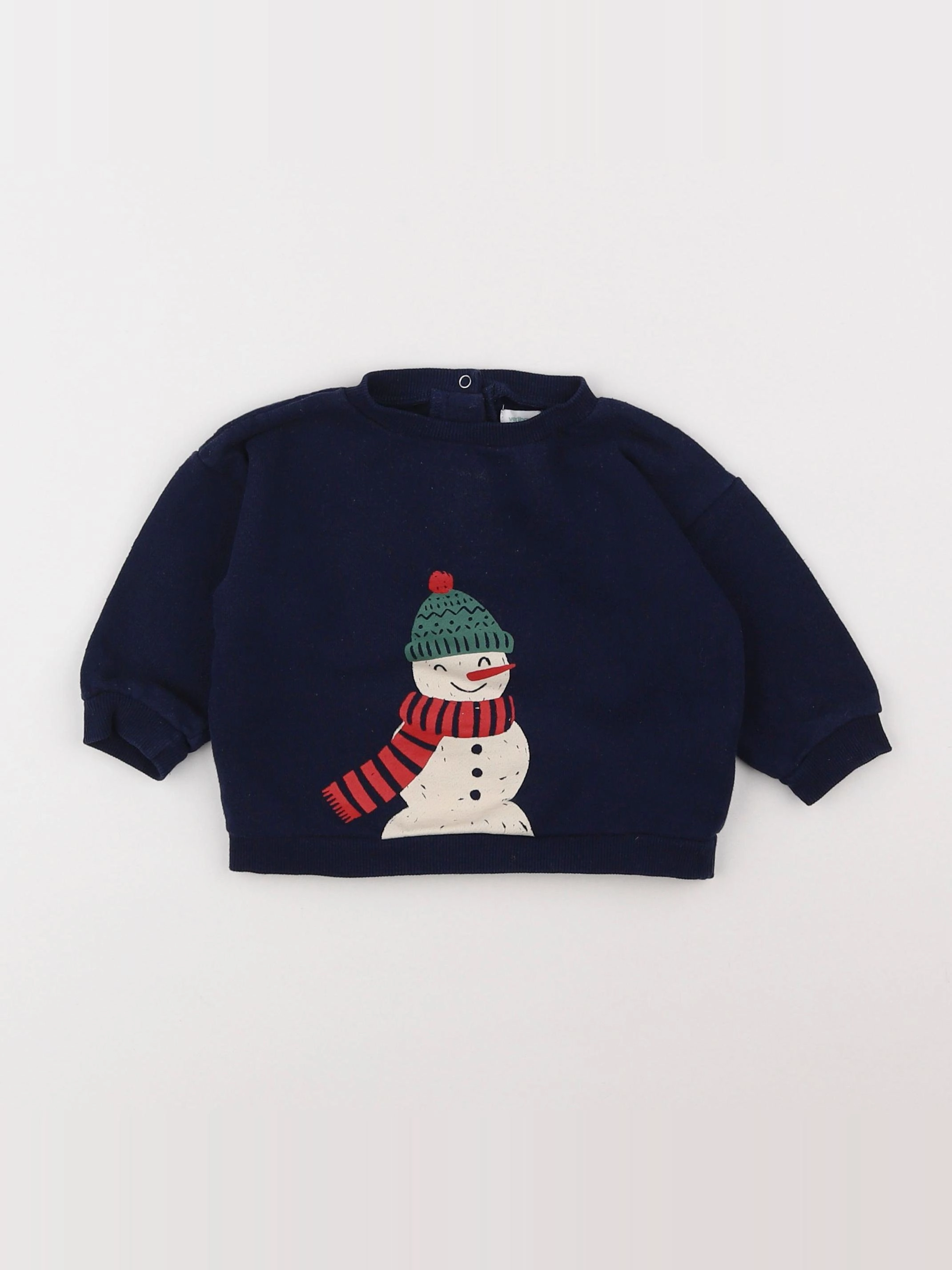 Vertbaudet - sweat bleu - 12 mois