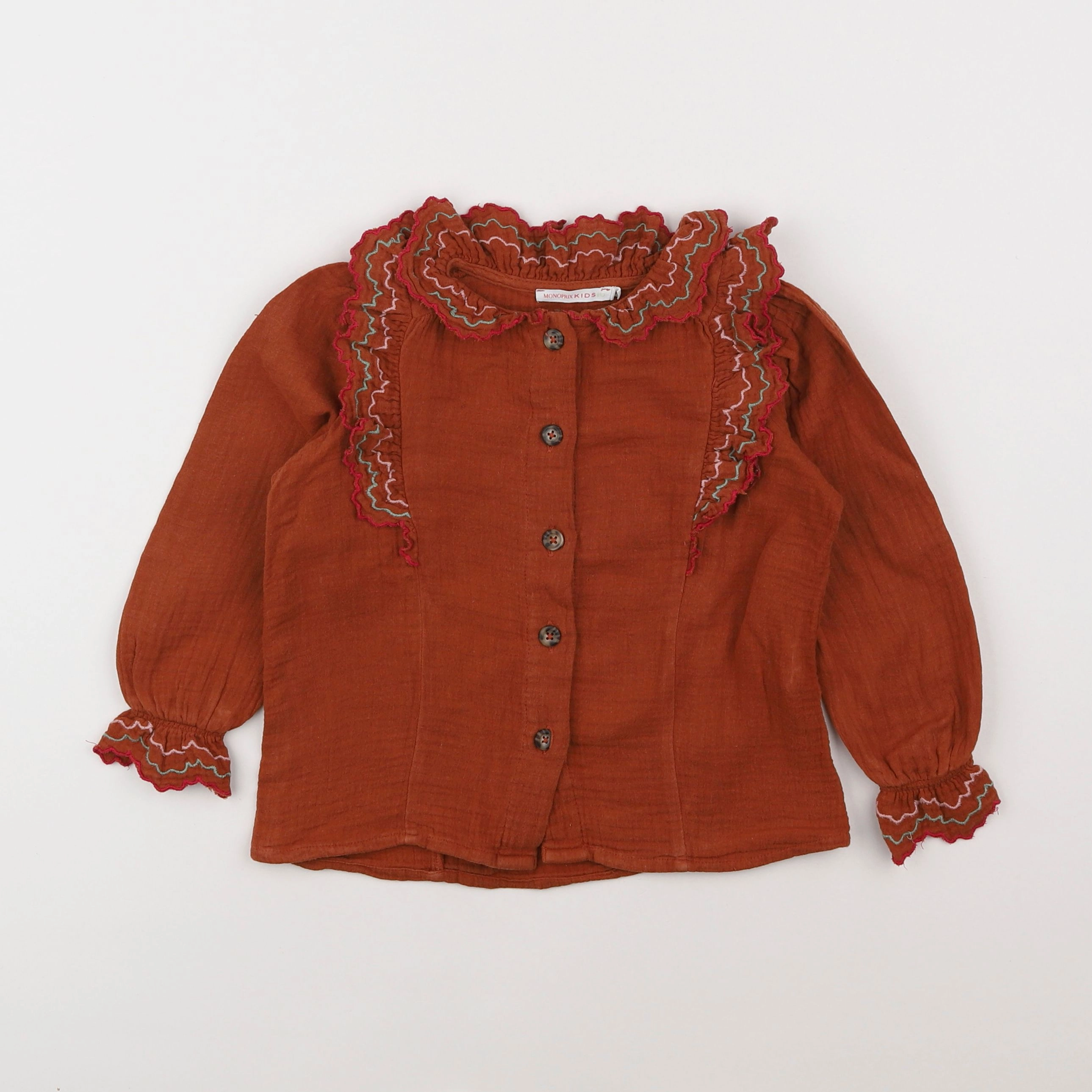 Monoprix - blouse marron - 3 ans