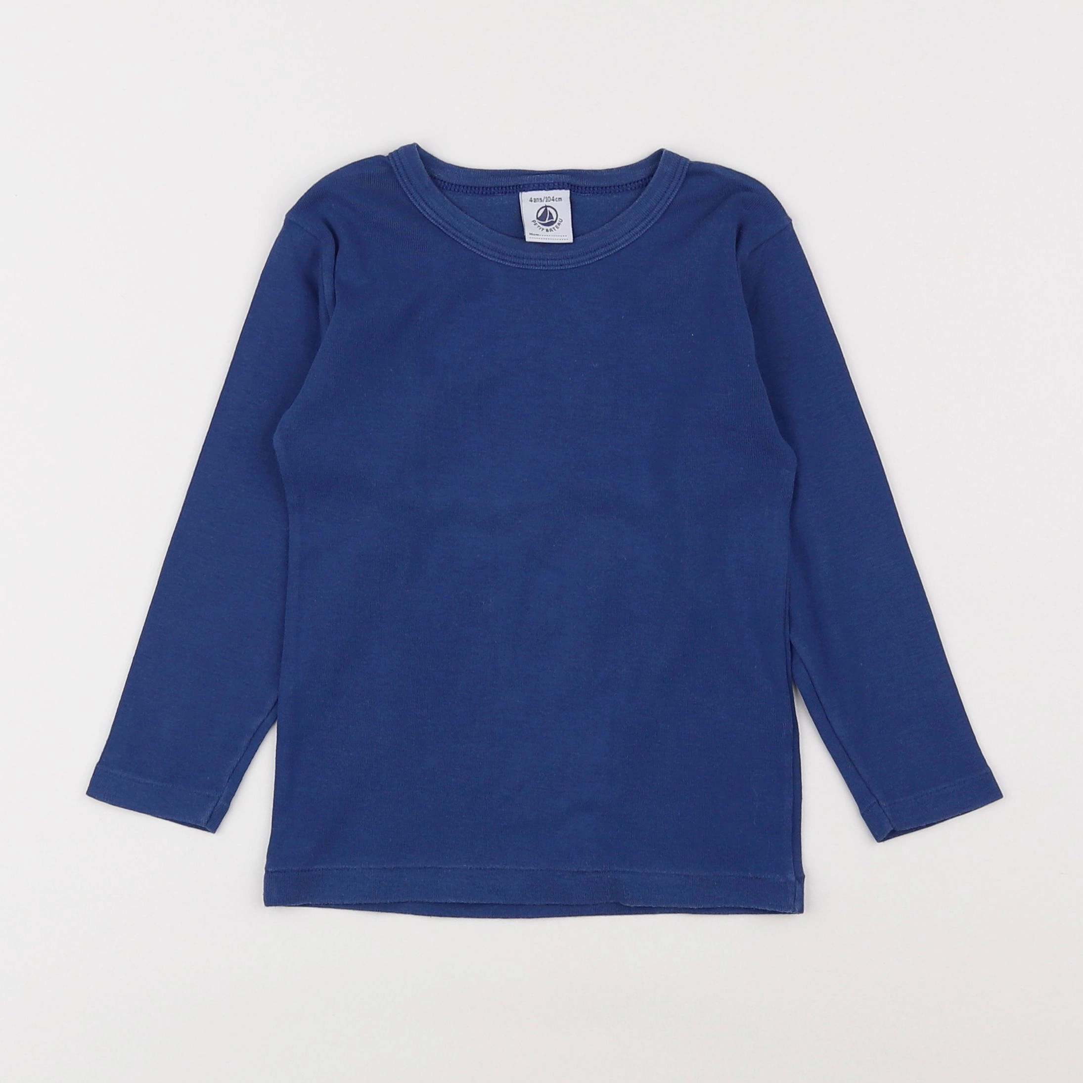 Petit Bateau - maillot de corps bleu - 4 ans