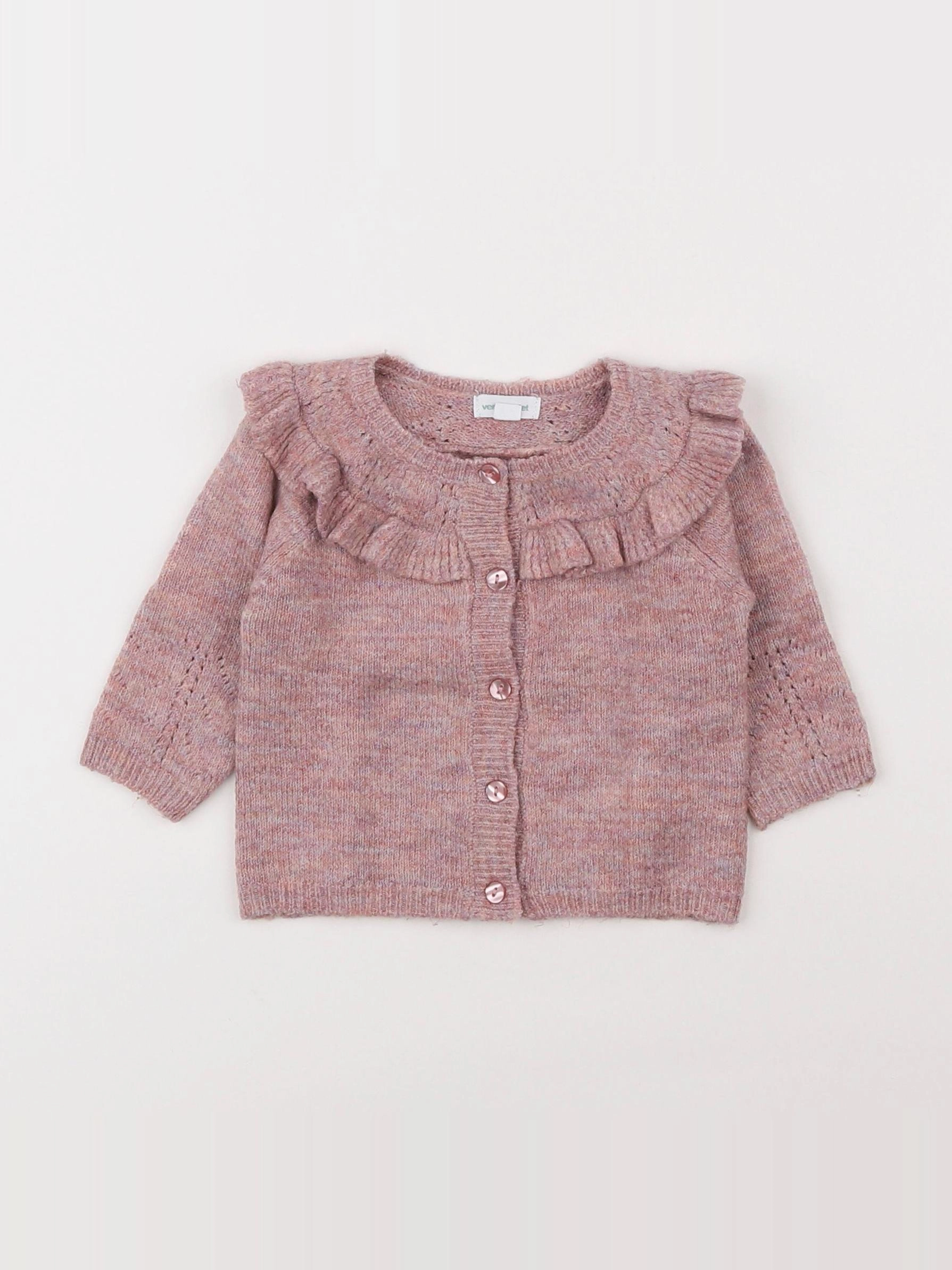 Vertbaudet - gilet rose - 3 mois