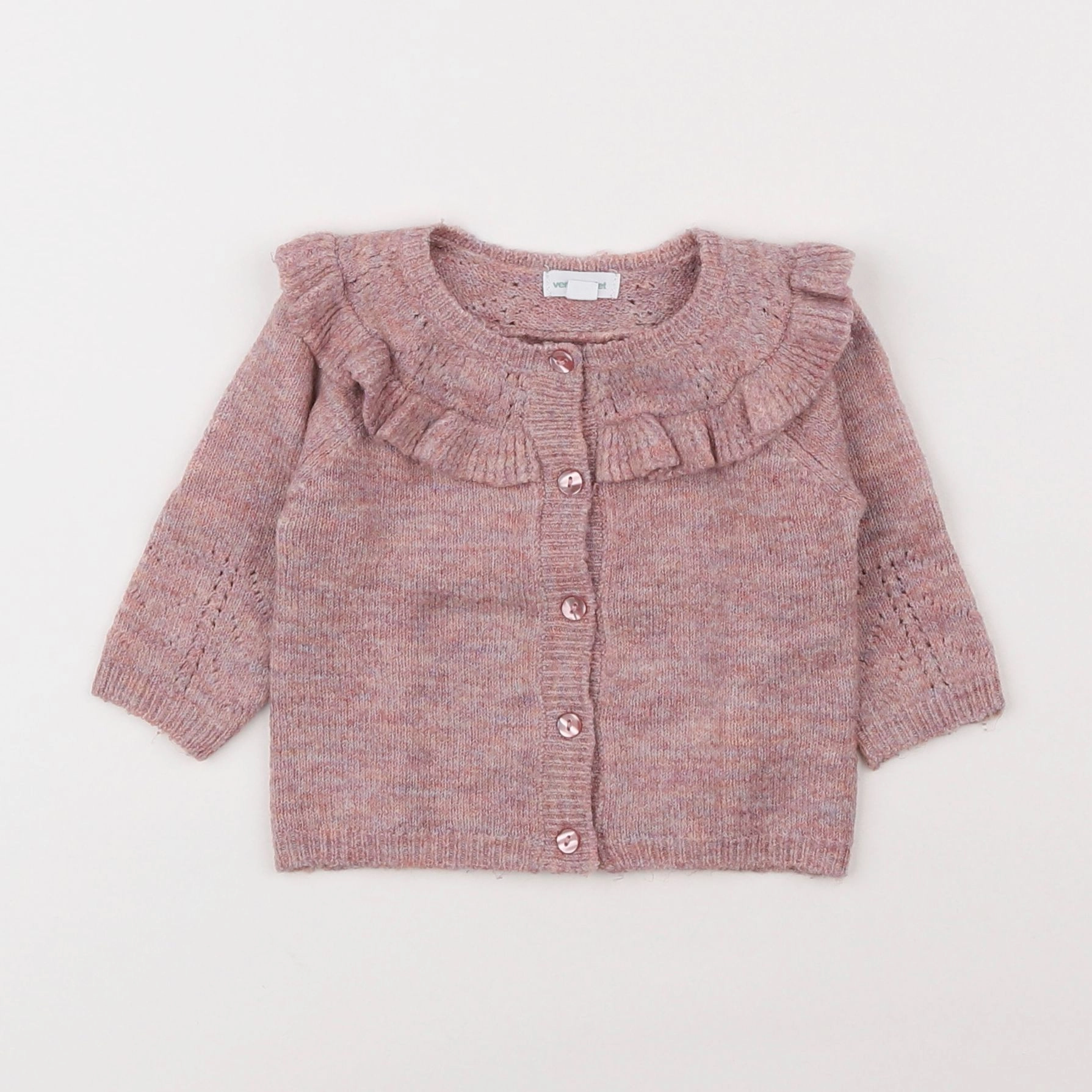 Vertbaudet - gilet rose - 3 mois