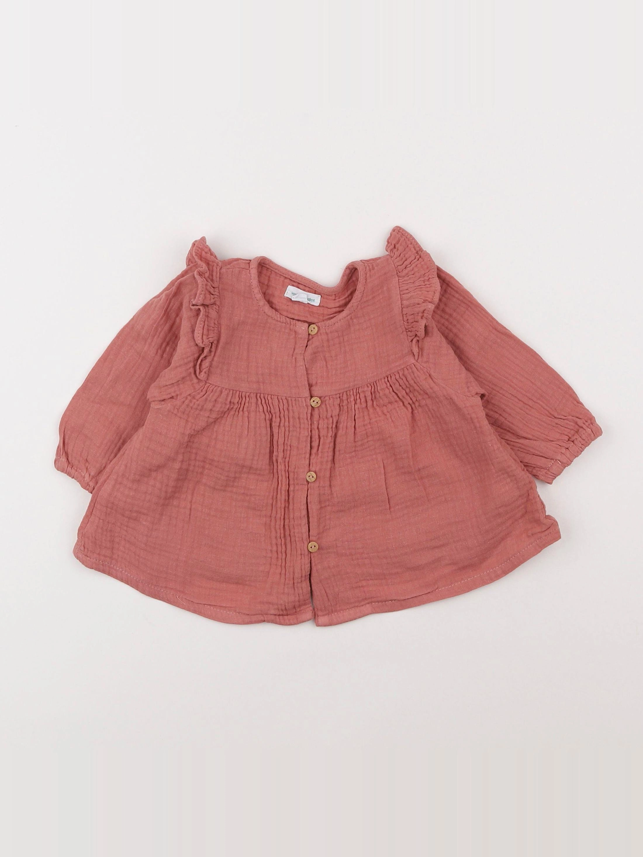 Vertbaudet - blouse rose - 6 mois