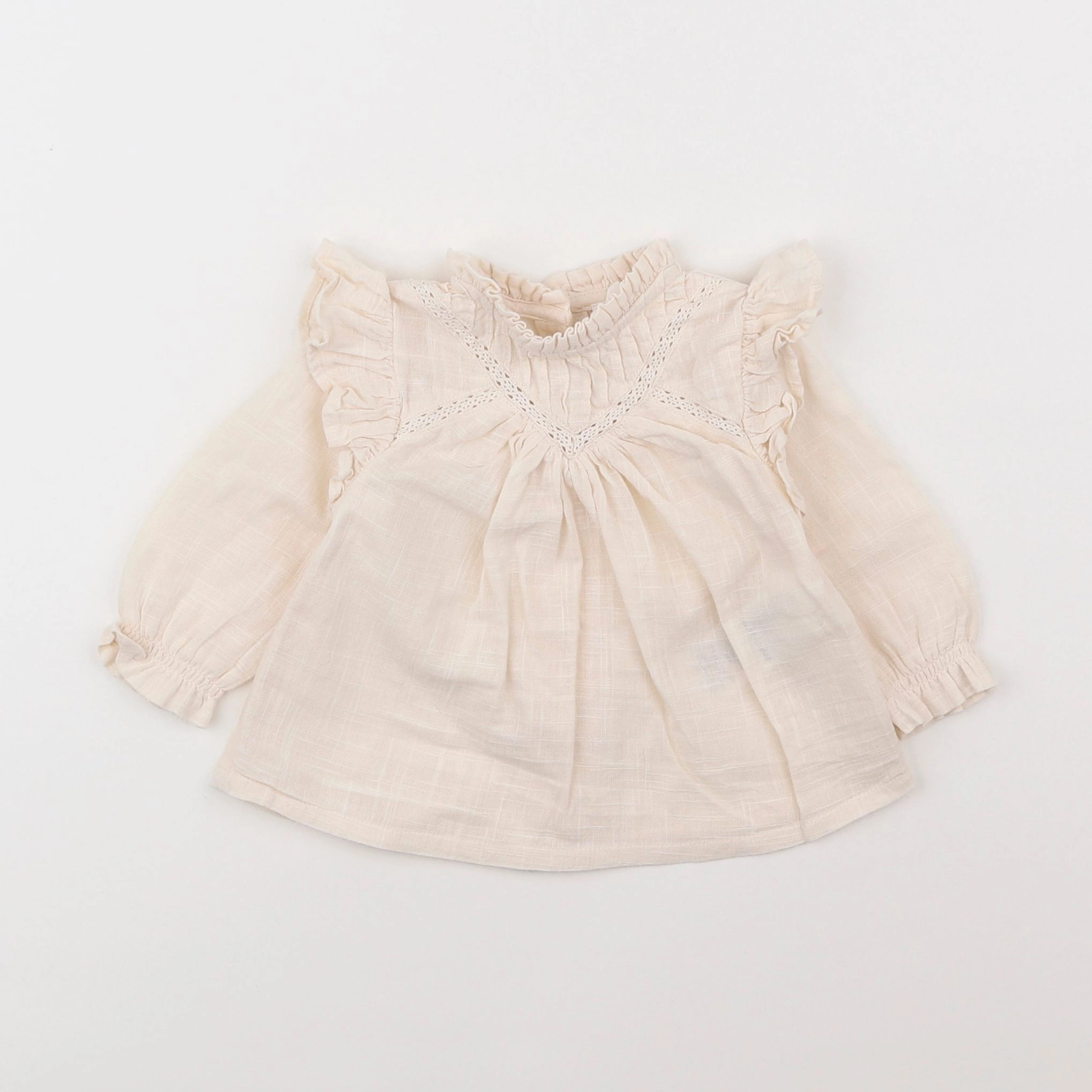 Vertbaudet - blouse beige - 3 mois