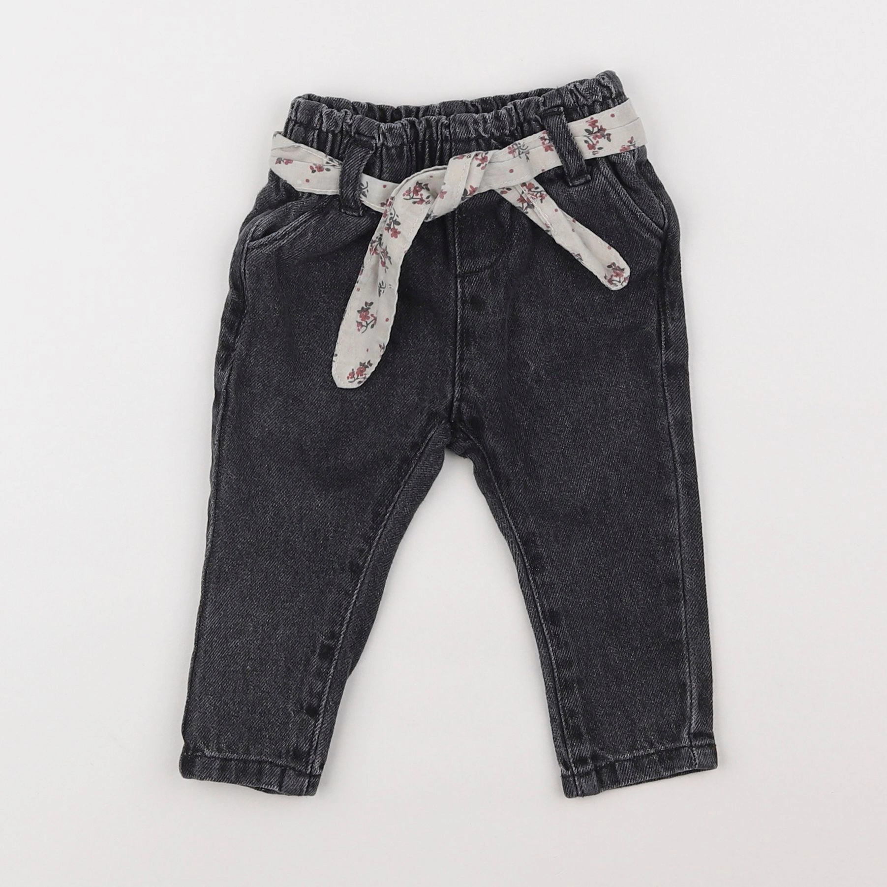 Vertbaudet - jean gris - 6 mois