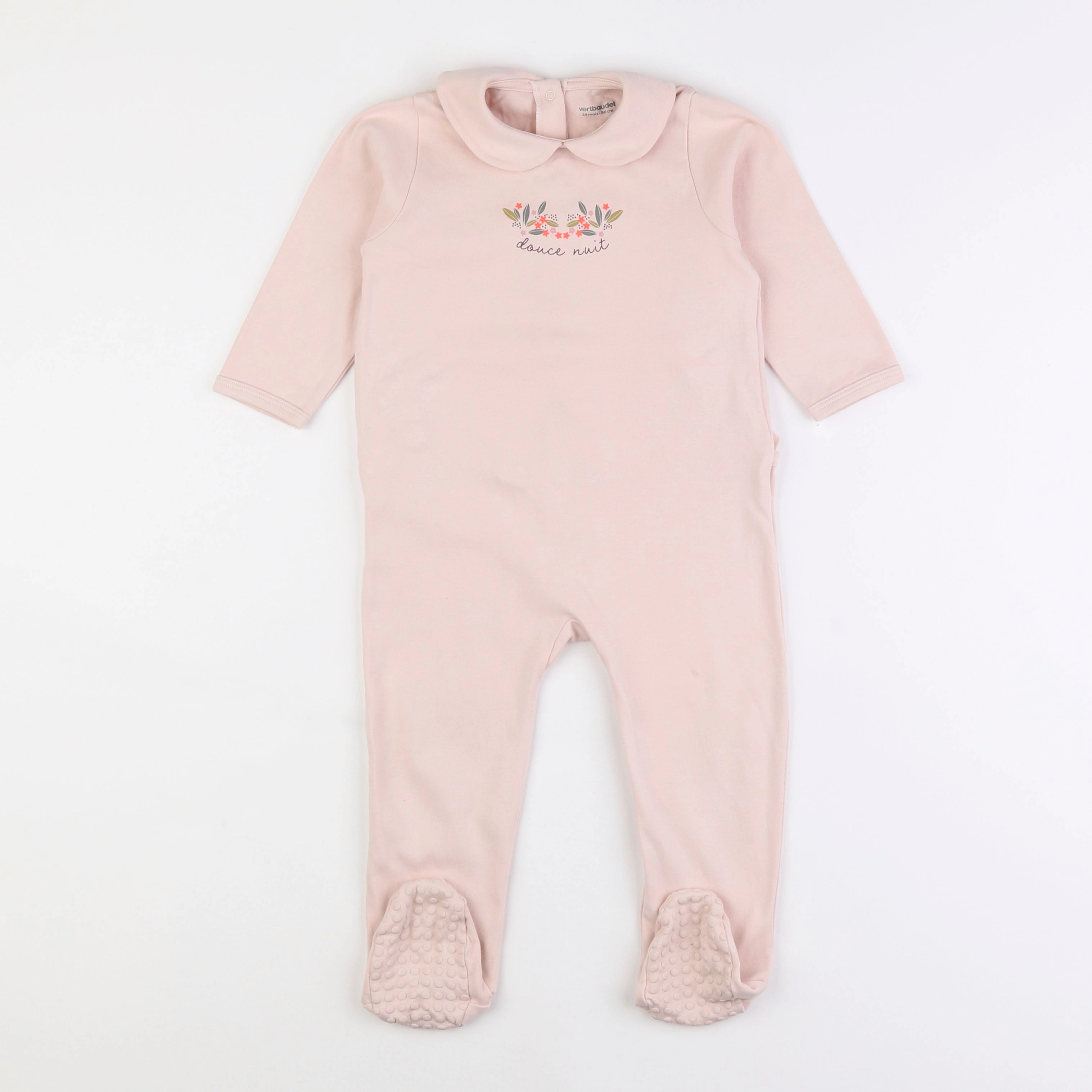 Vertbaudet - pyjama coton rose - 2 ans