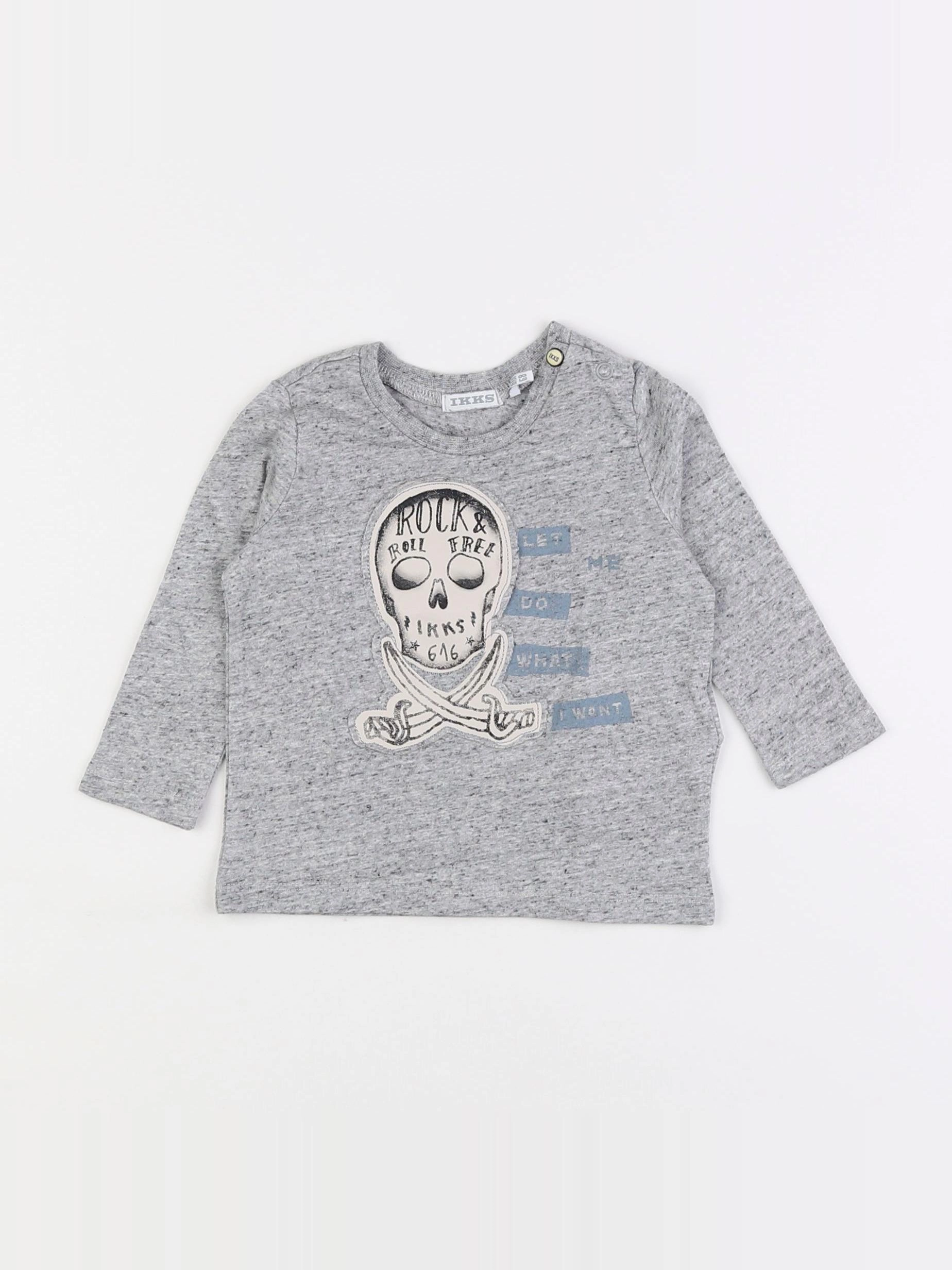IKKS - tee-shirt gris - 6 mois