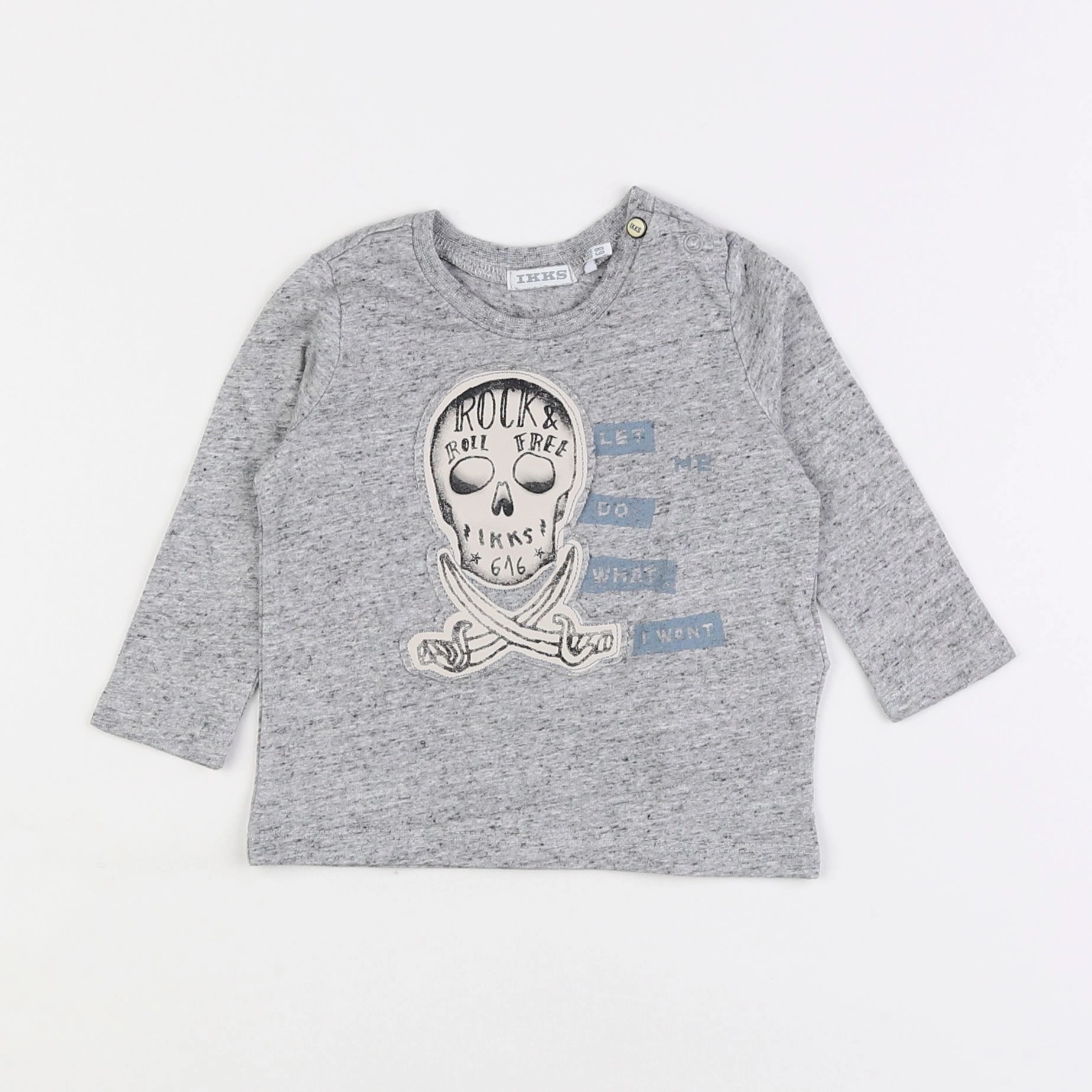 IKKS - tee-shirt gris - 6 mois