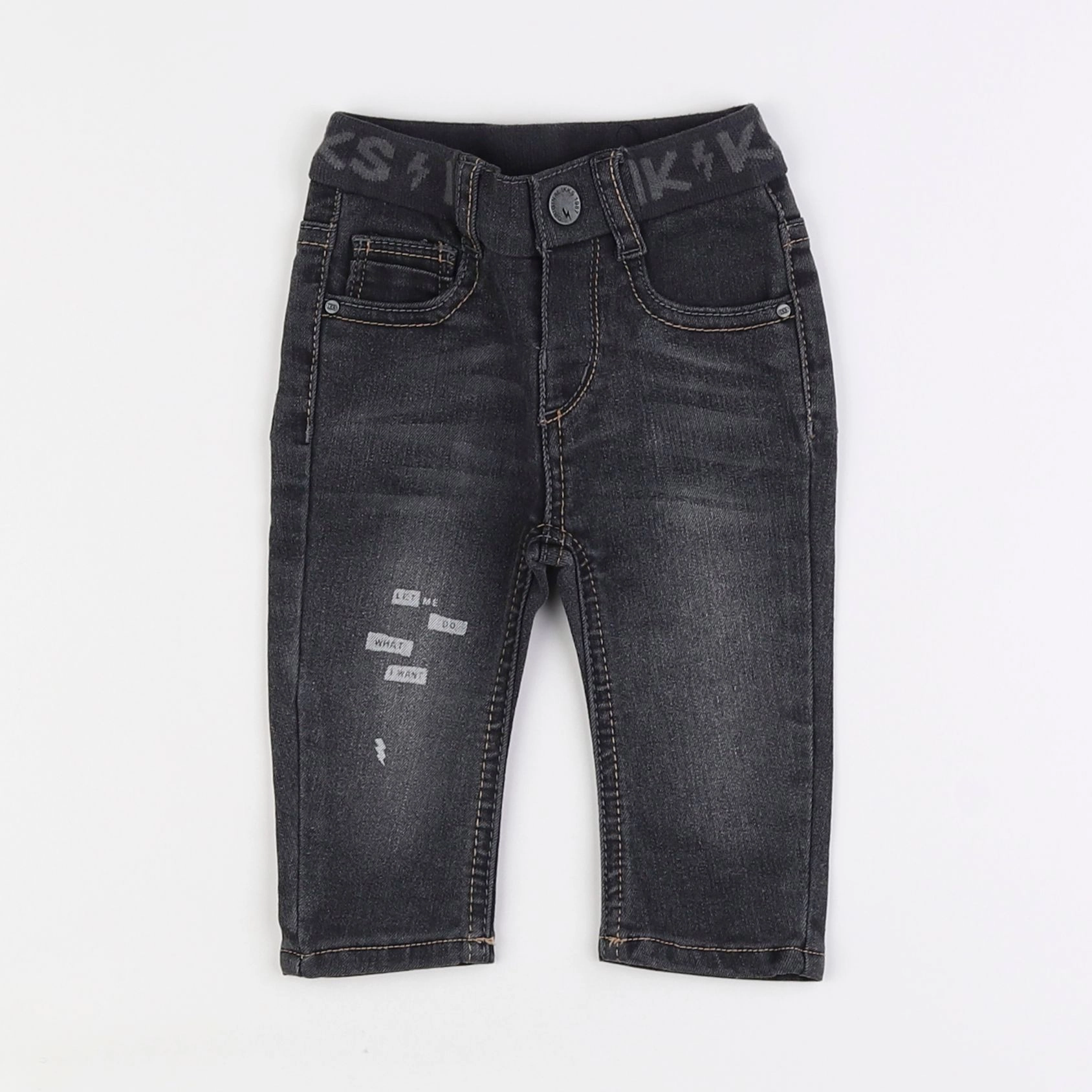 IKKS - jean gris - 6 mois