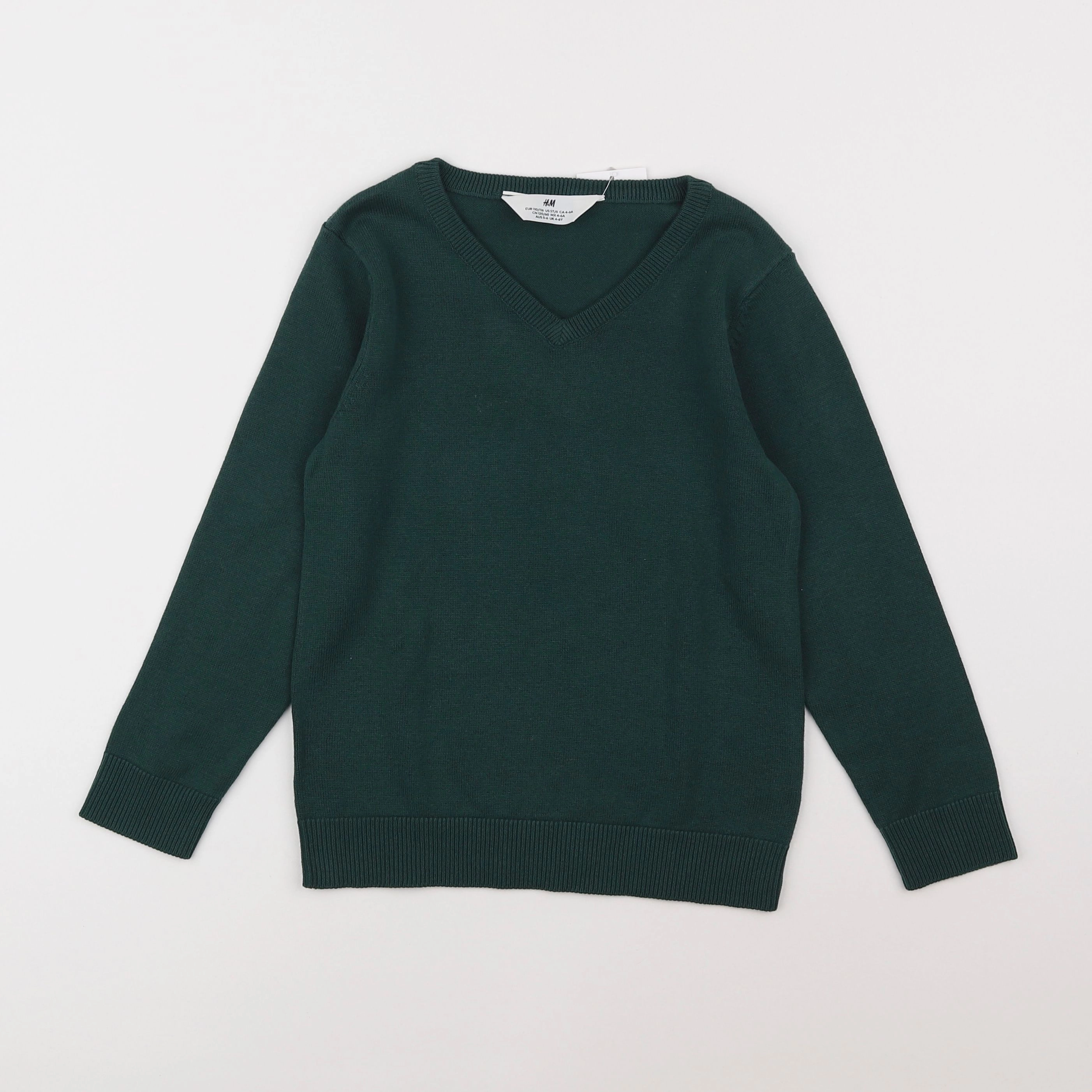 H&M - pull vert - 4/6 ans